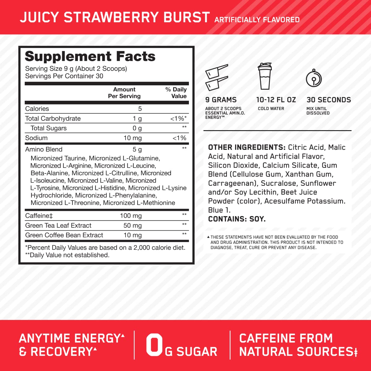 Optimum Nutrition Amino Energy - Pre Workout with Green Tea, BCAA, Amino Acids Optimum Nutrition buy supplements canada