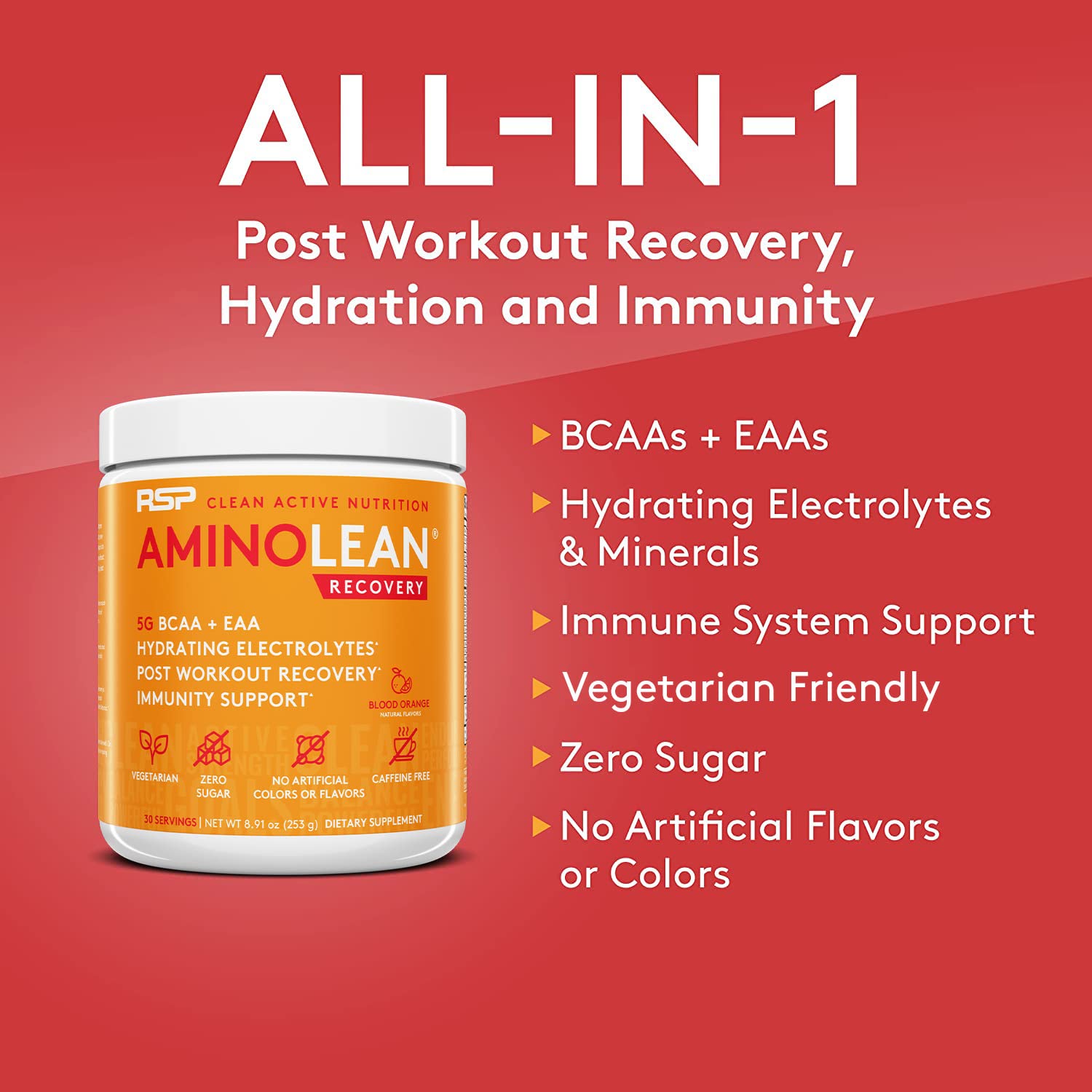 RSP AminoLean Recovery - Post Workout BCAAs Amino Acids Supplement + Electrolytes RSP NUTRITION buy supplements canada