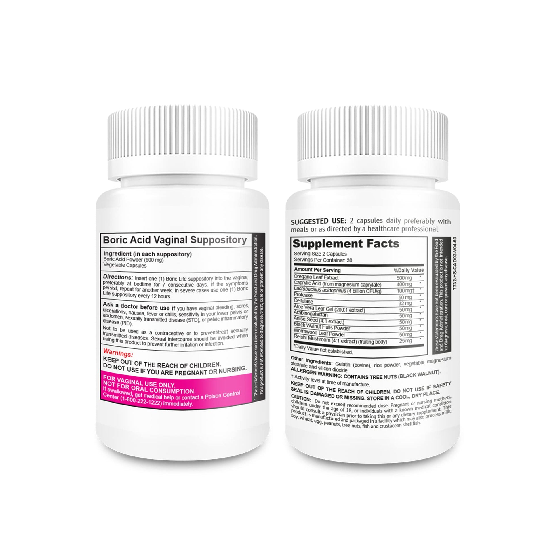 NutraBlast Boric Acid Suppositories 600mg (30 Count) Bundle with Feminine Balance Complex (60 Capsules) | Detox & Cleanse | Supports Healthy Intestinal Flora & Immune System NutraBlast buy supplements canada