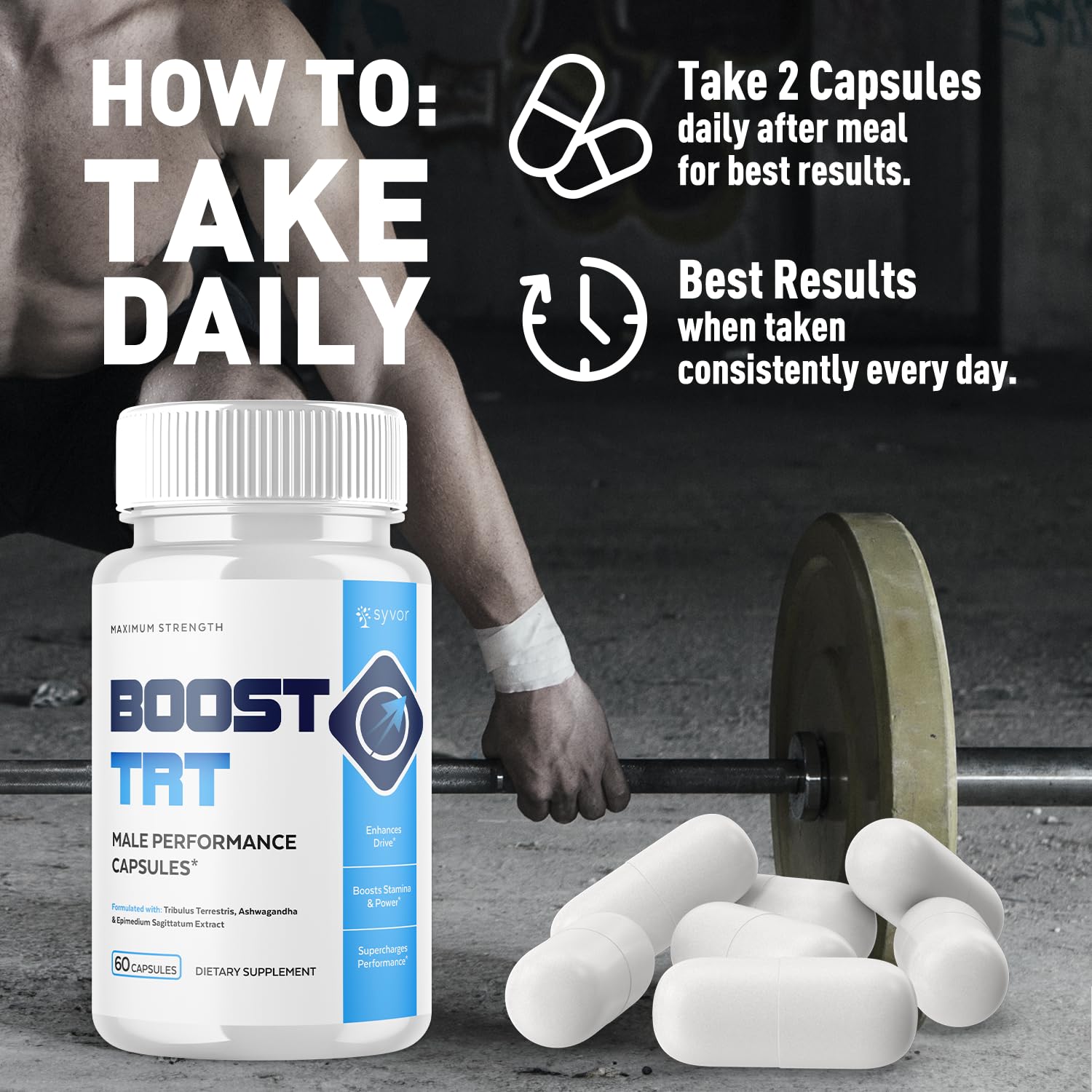 (2 Pack) Boost TRT Capsules, Official BoostTRT Capsules with All Natural Ingredients, Advanced Health & Wellness Support Formula with Max Strength Premium Active Lifestyle Vitamins (120 Capsules) Syvor buy supplements canada