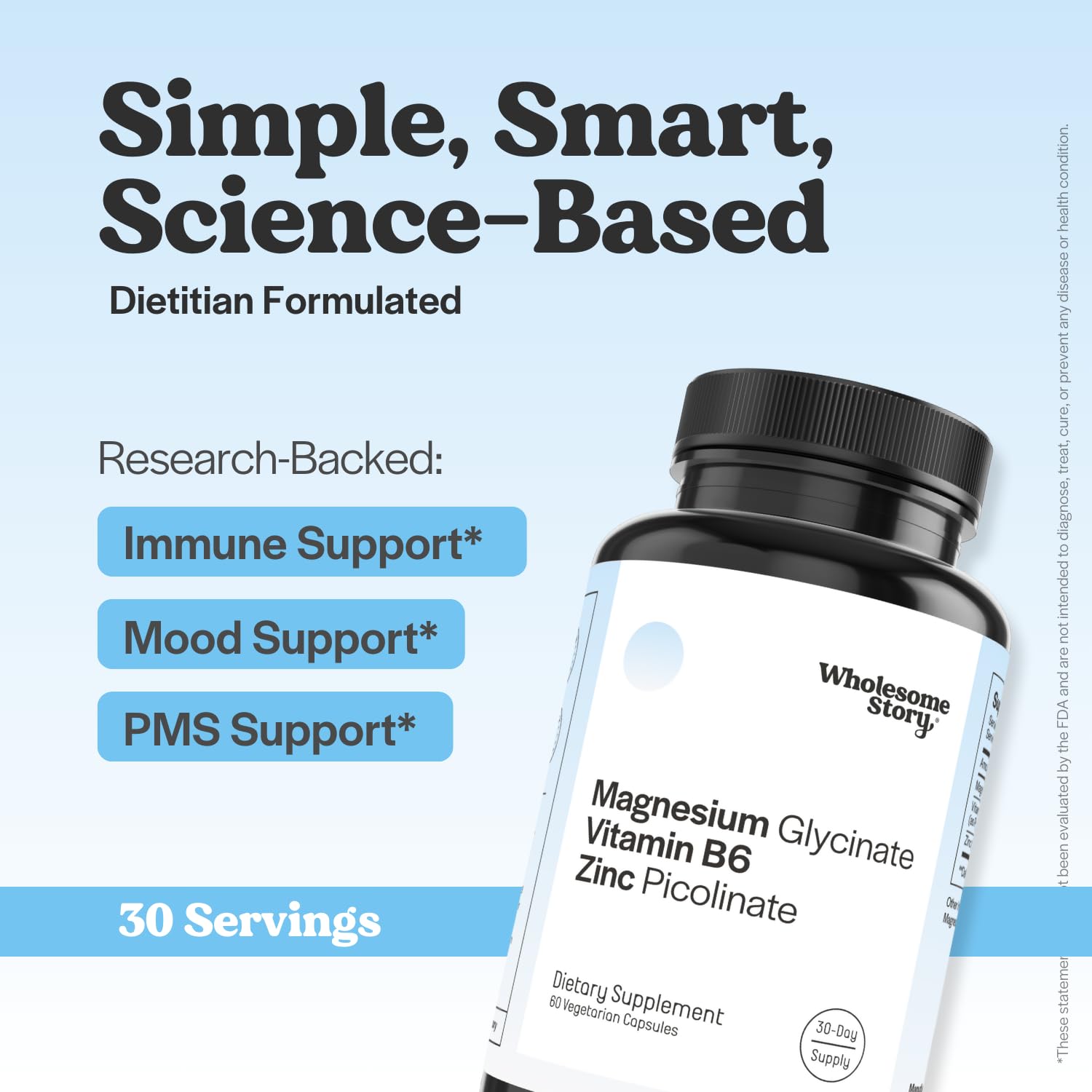 Zinc Picolinate, Magnesium Glycinate Supplements with P5P Vitamin B6 | Magnesium and Zinc Vitamin | Reproductive & Fertility Health, Hormone Balance, Immune System Support | 30 Day Supply Wholesome Story buy supplements canada