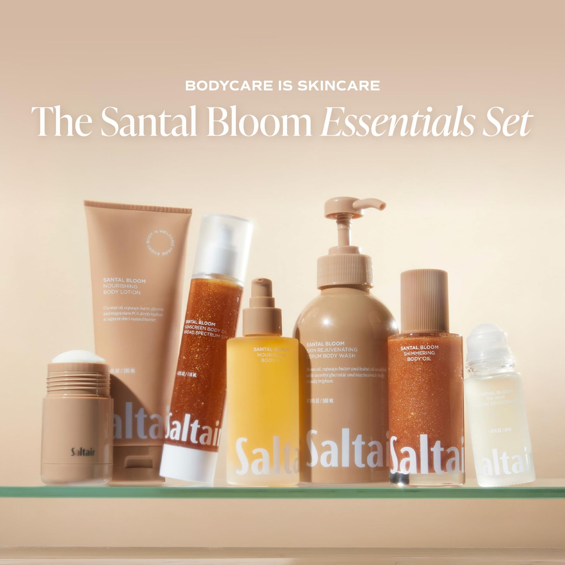 Saltair Body Oil - Luxurious Santal Bloom After Shower and Bath Oil for Women and Men. Botanical, Non-Greasy Saltair buy supplements canada