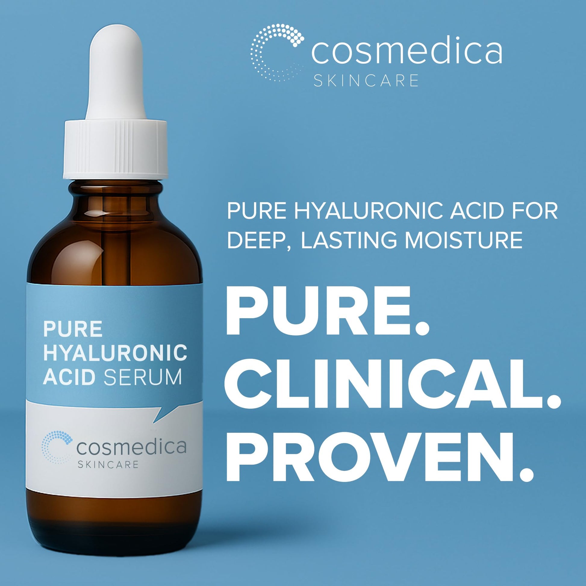Hyaluronic Acid Serum for Skin 100% Pure Anti Aging Intense Hydration Moisture Non greasy Paraben free, Wrinkle Reducing and Brightening Serum (Pro Formula) 2oz Cosmedica Skincare buy supplements canada