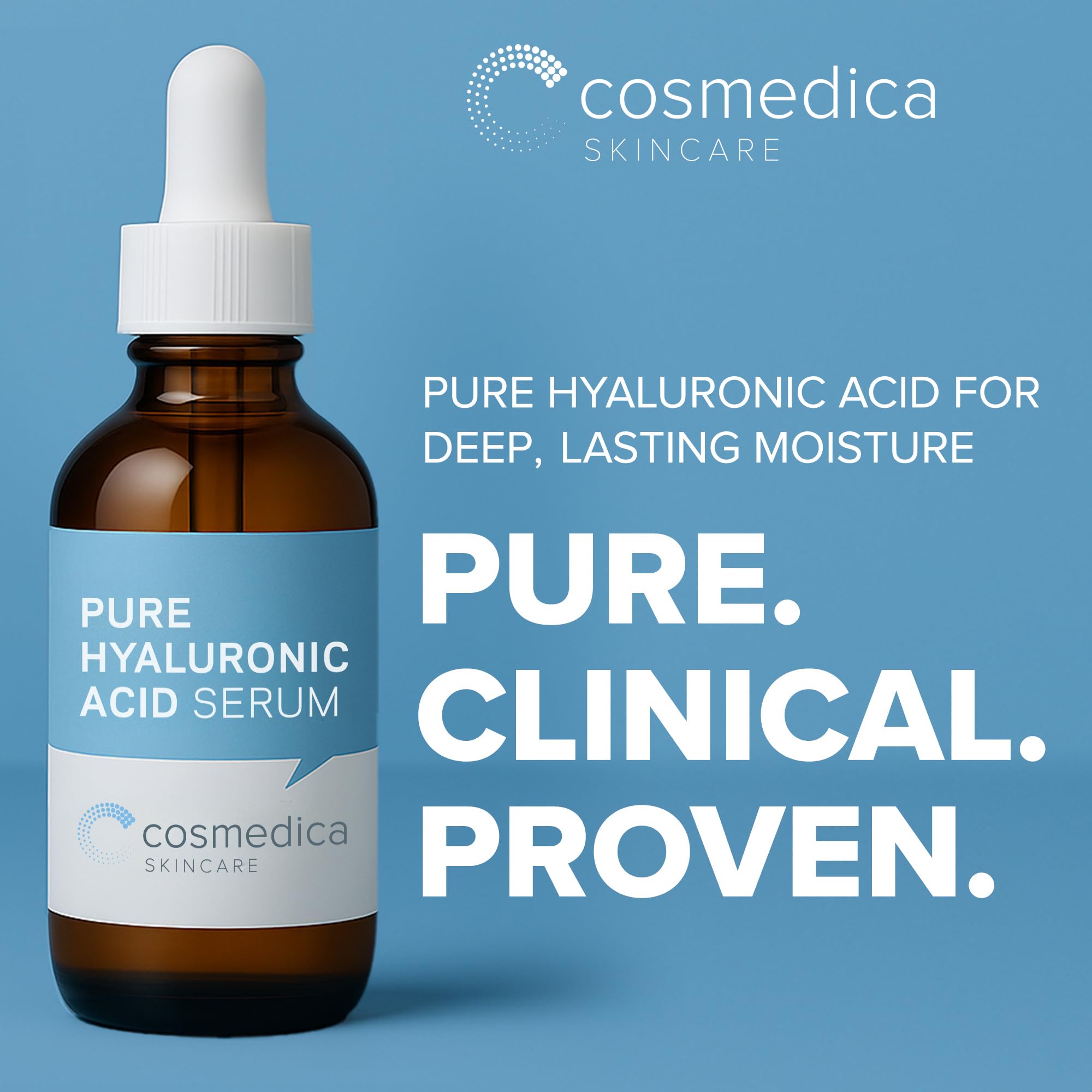 Hyaluronic Acid Serum for Skin 100% Pure Anti Aging Intense Hydration Moisture Non greasy Paraben free, Wrinkle Reducing and Brightening Serum (Pro Formula) 2oz Cosmedica Skincare buy supplements canada