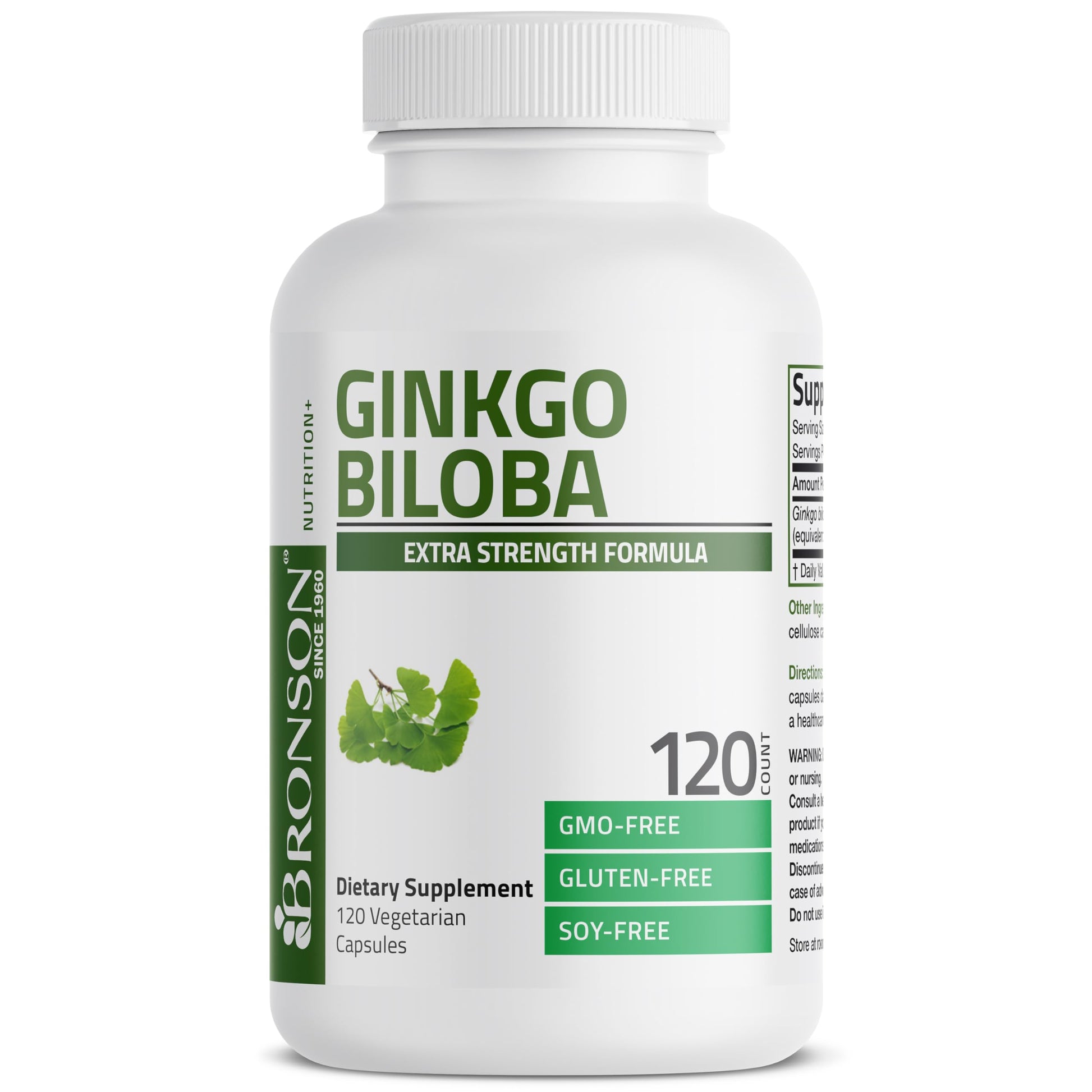 Bronson Ginkgo Biloba Extra Strength Supports Brain Function & Memory Support, 120 Vegetarian Capsules Bronson buy supplements canada