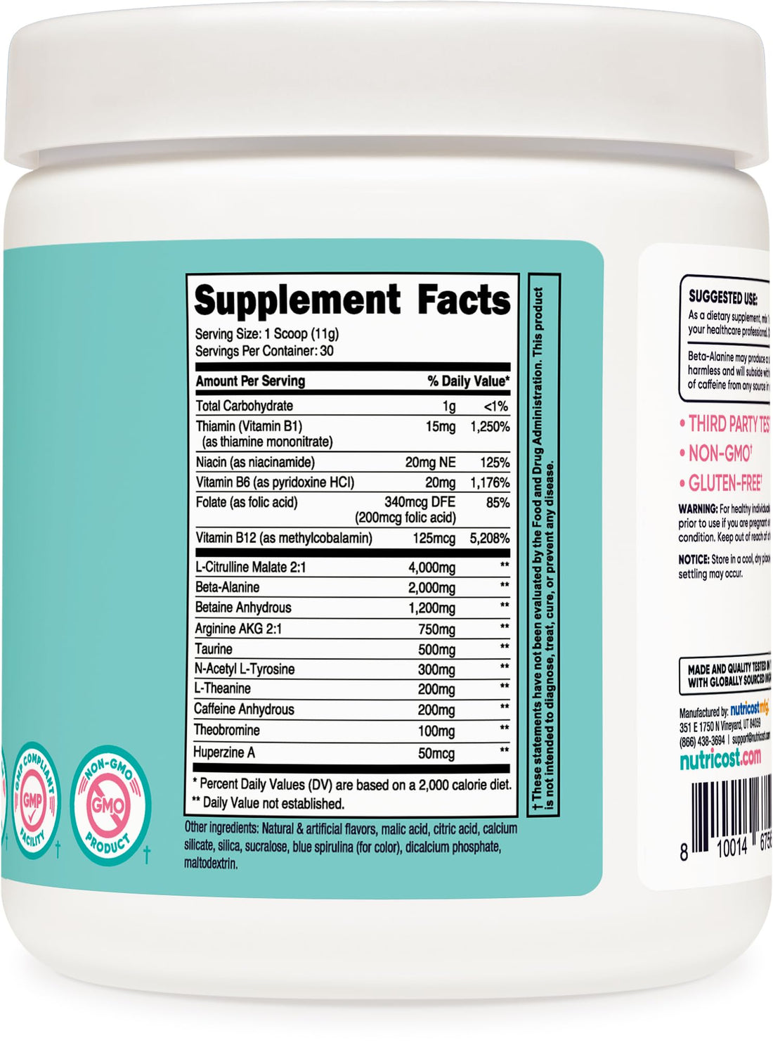Nutricost Pre-Workout Powder for Women, Blue Raspberry, 30 Servings Nutricost buy supplements canada