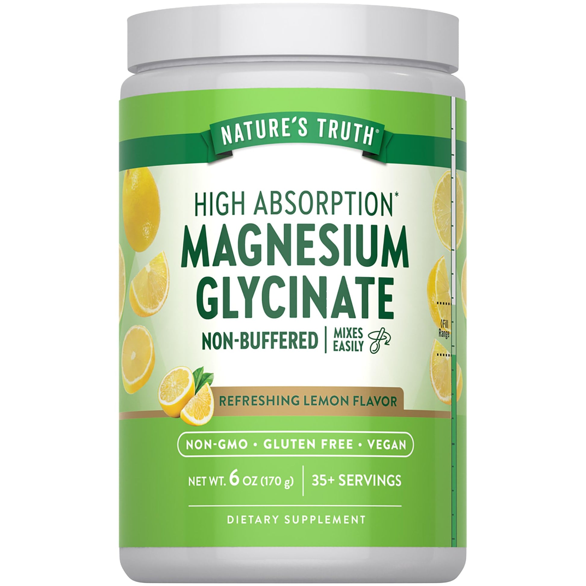 Nature's Truth Magnesium Glycinate Powder | 6 oz | Lemon Flavor | High Absorption | Vegan, Non-GMO, Gluten Free Supplement Nature's Truth buy supplements canada