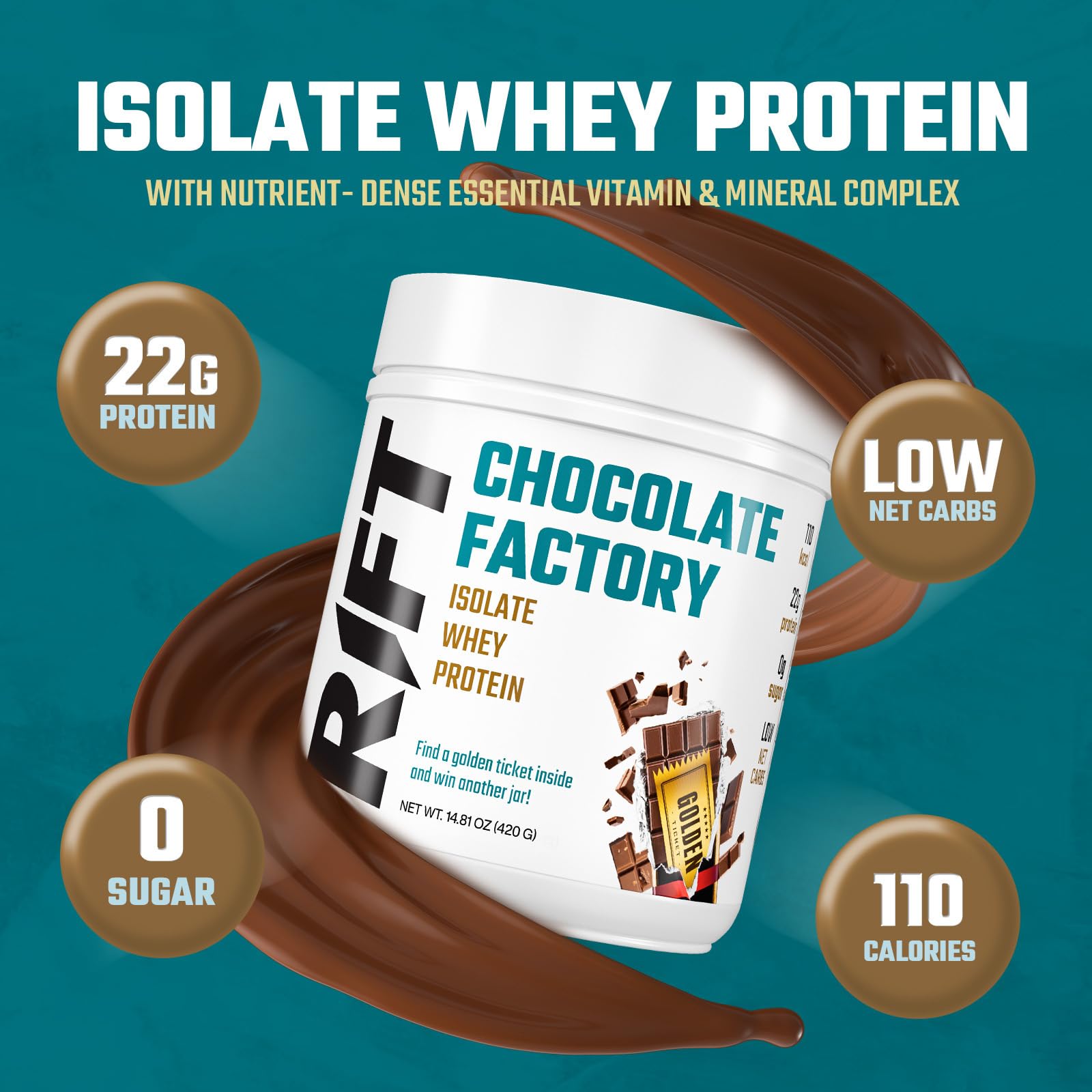 RIFT Chocolate Whey Protein Powder for Adult - Protein Isolate Powder Chocolate RIFT buy supplements canada