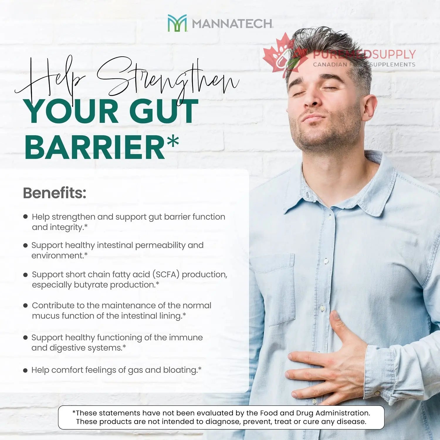 Mannatech Butyrate Supplement - Supports Gut Barrier Function, Intestinal Health, and Digestive Comfort - Promotes Short Chain Fatty Acid Production, Immune Support Supplement GI-Defense 60 Capsules Mannatech buy supplements canada
