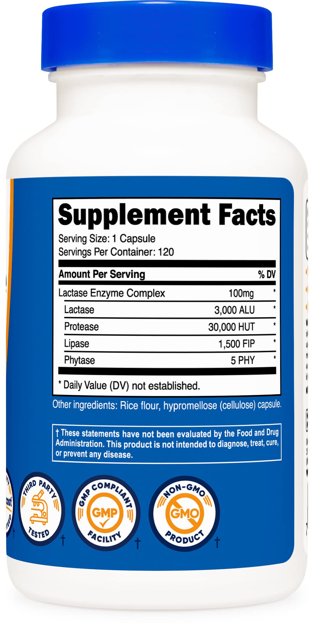 Nutricost Lactase Enzyme Complex 3,000 FCC ALU, 120 Vegetarian Capsules - Non-GMO Nutricost buy supplements canada