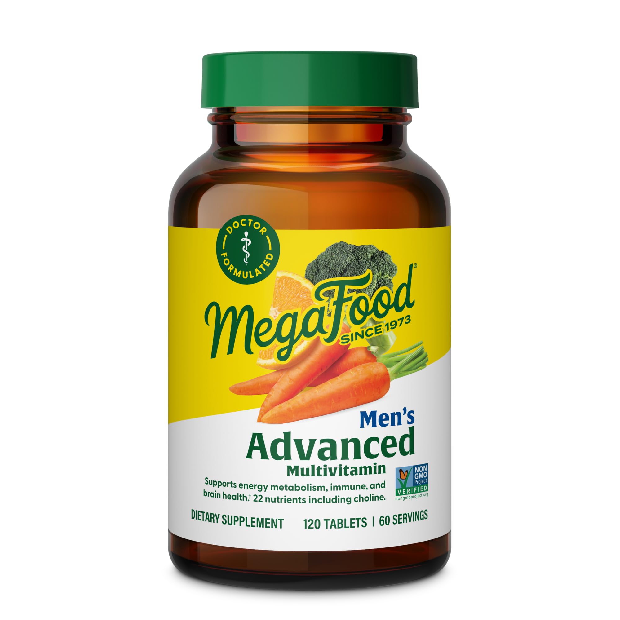 MegaFood Men's Advanced Multivitamin for Men - Doctor -Formulated - Choline, Vitamin B12, Vitamin D, Vitamin C & Zinc - Brain Health & Immune Support - Non-GMO - Vegetarian - 120 Tabs (60 Servings) MegaFood buy supplements canada