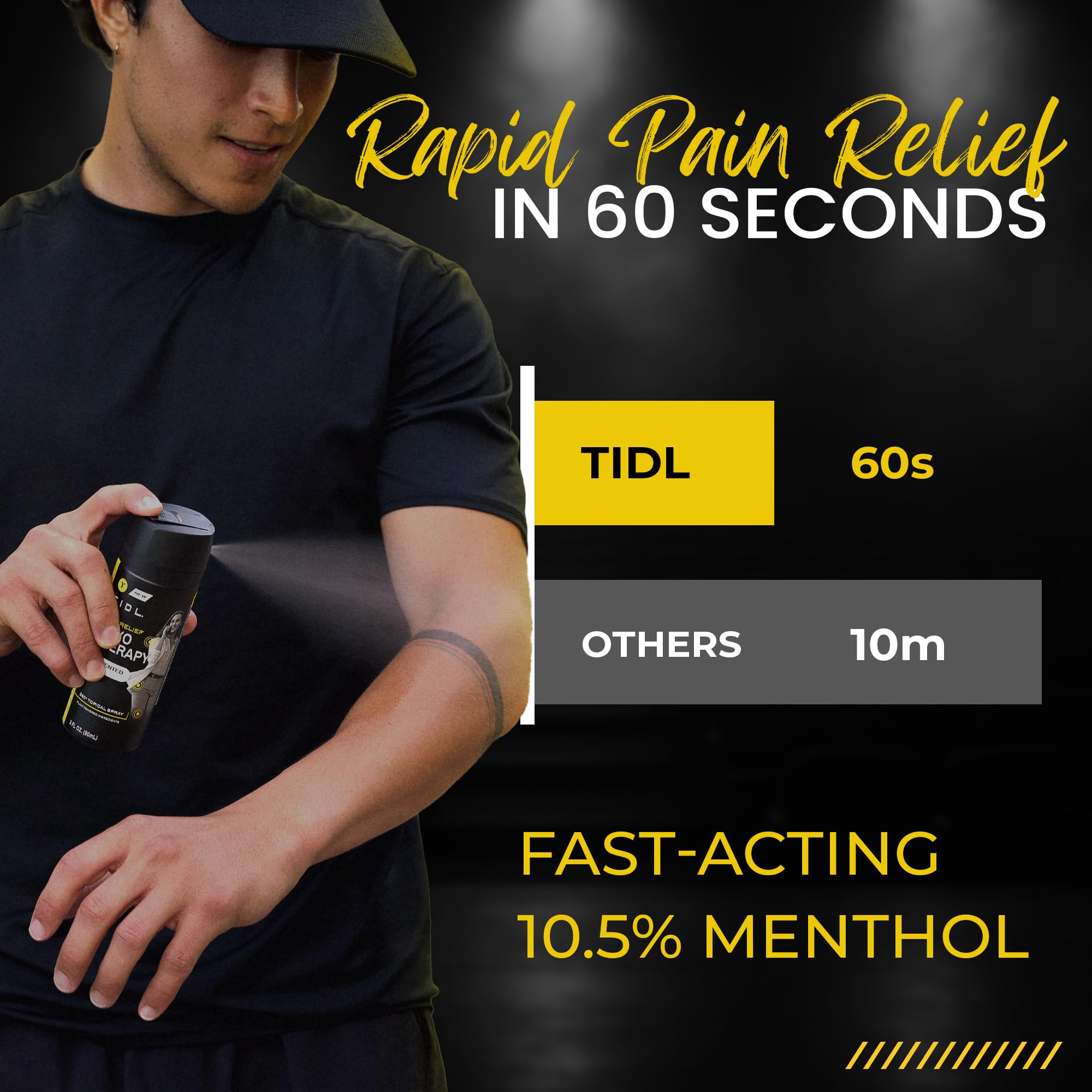 TIDL Pain Relief Spray Bundle – Morning, Cryotherapy & Evening Therapy – 3 x 3oz Sprays for Muscle, Joint, Neck, Back & Knee Pain Relief – Plant-Based Menthol Day & Night Care TIDL buy supplements canada