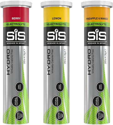 Science In Sport Hydro Hydration Tablets, Variety Pack Pineapple Mango, Berry, Lemon Science in Sport buy supplements canada