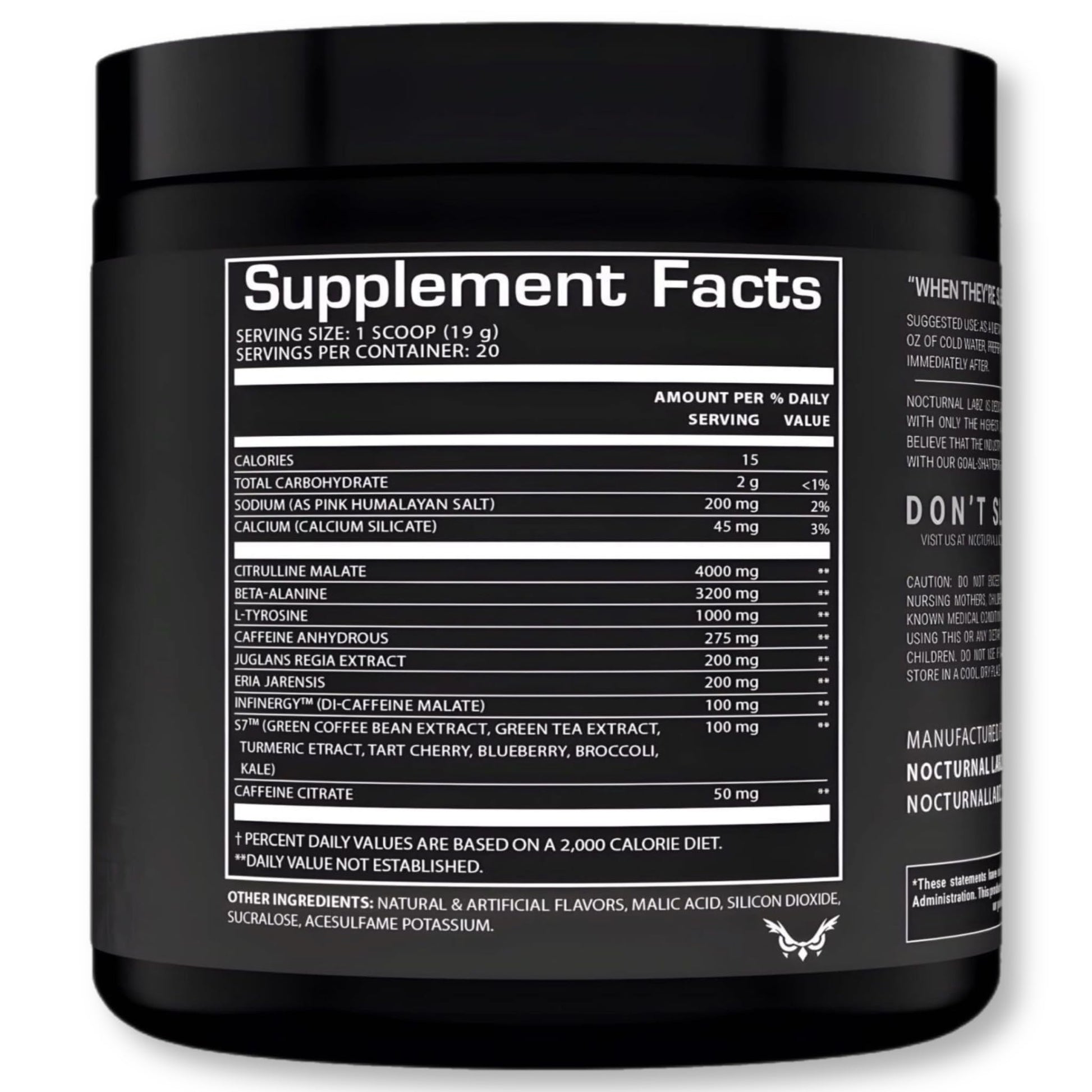 Nocturnal Labz Dark High Stim Pre Workout Powder | Potent Pre-workout Formula for Men Nocturnal buy supplements canada