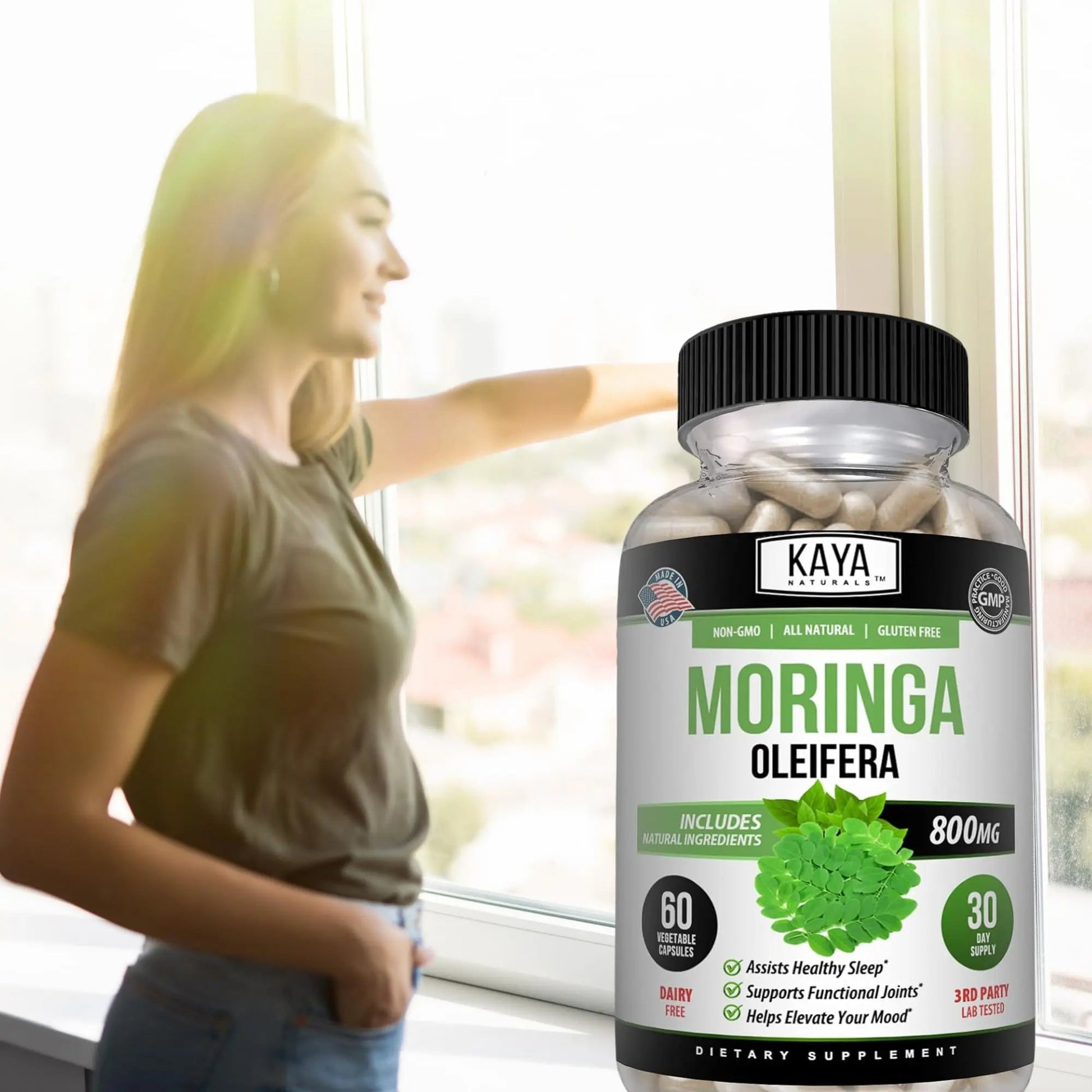 Kaya Naturals Moringa Leaf Extract - Complete Greens Superfood Supplement - Pure Miracle Tree Moringa - Boost Energy Naturally Kaya Naturals buy supplements canada