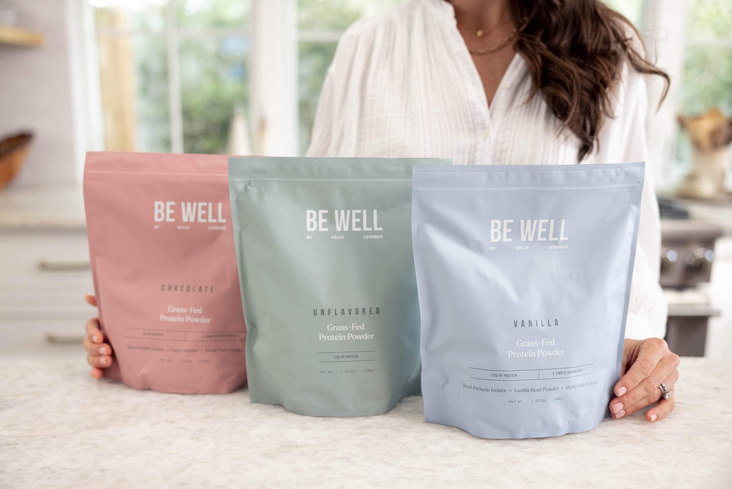 Be Well by Kelly Chocolate Grass-Fed Beef Protein Powder, 24G of Protein & 1G Net Carbs (3 Ingredients, 30 Servings) 9 Amino Acids + 3 BCAAs No Soy, No Dairy, Stevia-Free, No Sugar Added 1.87lb 849g Be Well by Kelly LeVeque buy supplements canada