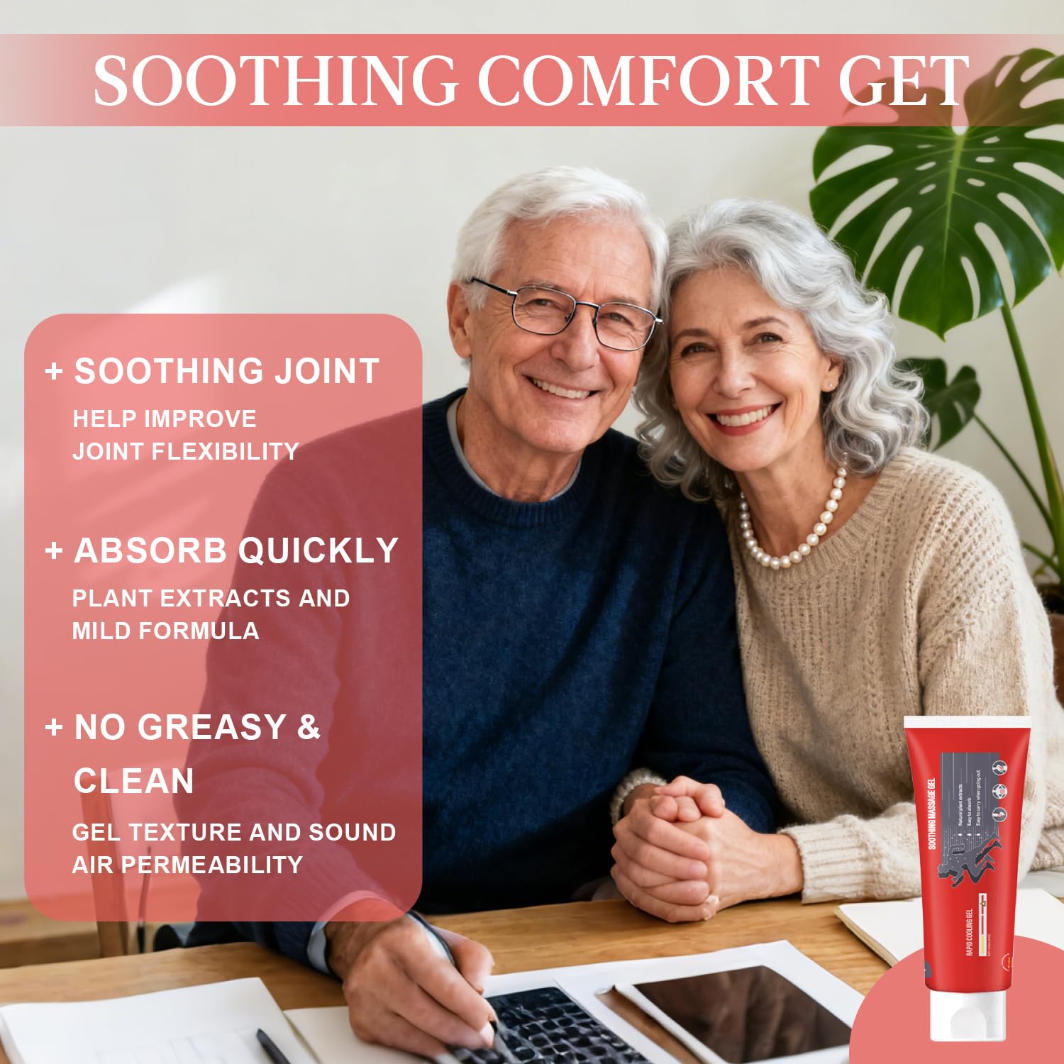 Joint Gel, Soothing Massage Cream, Joint Soothing Comfort Gel for Back, Neck, Keen, Muscle, and Foot, Absorb Quickly, Natural and Non-Greasy, 4.23OZ Josmon buy supplements canada