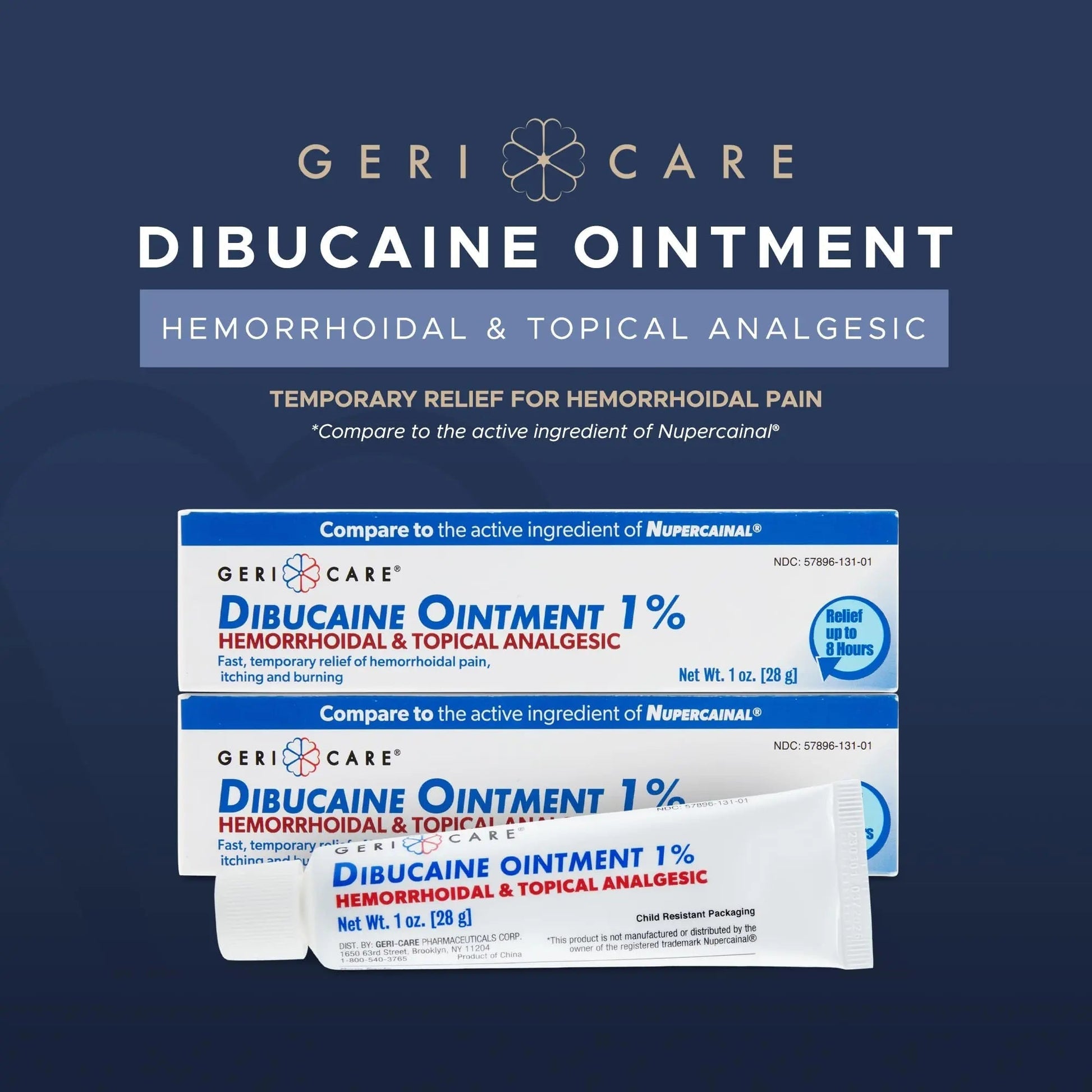 GeriCare Dibucaine Hemorroid Ointment 1% Pain-Relief Hemorrhoid Cream |Hemorroidal & Topical Analgesic| Quick Relief from Burning & Itching | Fast-Acting External Hemorrhoid Treatment 1oz (2 Pack) GeriCare buy supplements canada