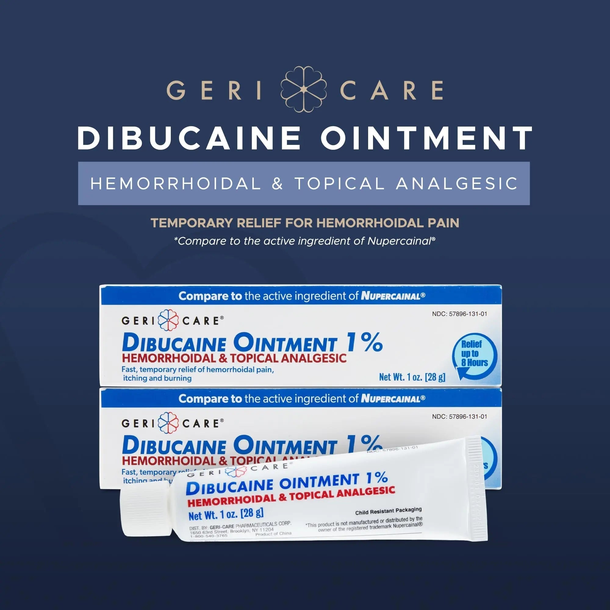 GeriCare Dibucaine Hemorroid Ointment 1% Pain-Relief Hemorrhoid Cream |Hemorroidal & Topical Analgesic| Quick Relief from Burning & Itching | Fast-Acting External Hemorrhoid Treatment 1oz (2 Pack) GeriCare buy supplements canada