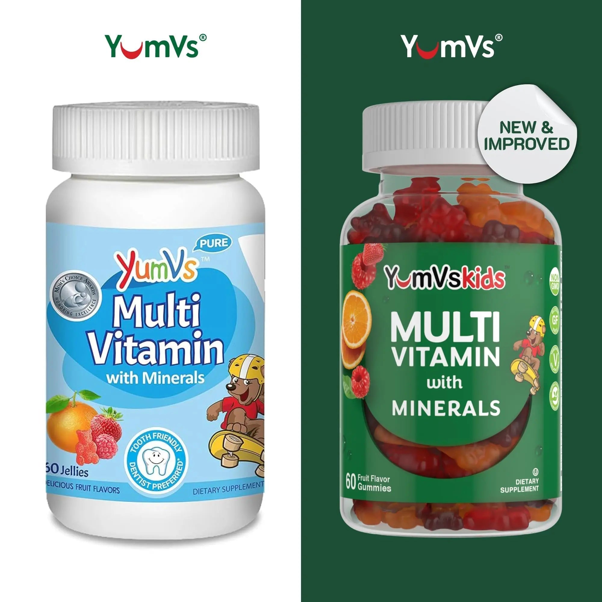 YumVs Kids Multivitamin Gummies - Fruit Flavored Chewable Children's Multivitamin - Kids Vitamins Multivitamin Gummy with 12 Minerals & Vitamins A C D3 E B6 B12 YUM-V'S buy supplements canada