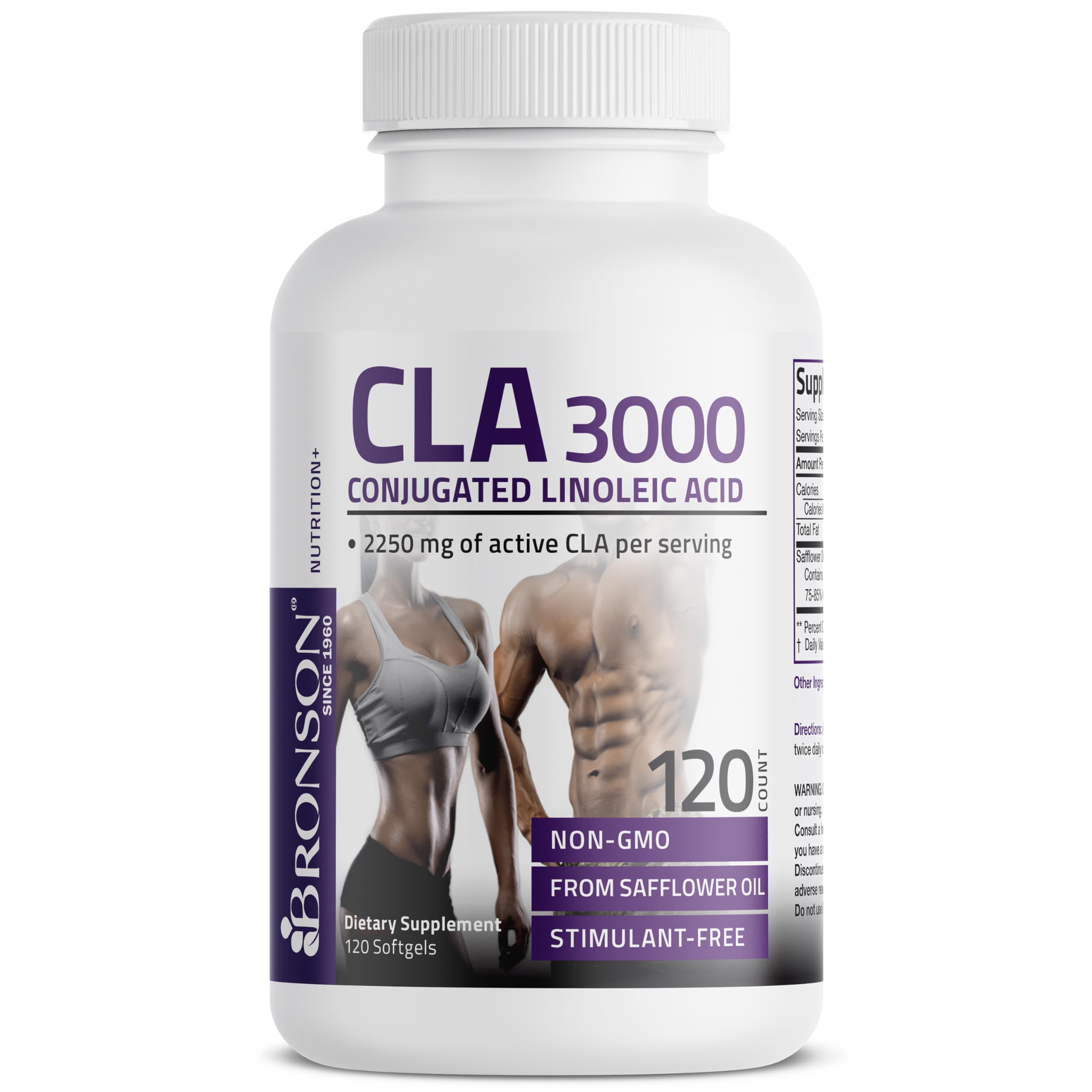 Bronson CLA 3000 Extra High Potency Supports Healthy Weight Management Lean Muscle Mass Non-Stimulating Bronson buy supplements canada