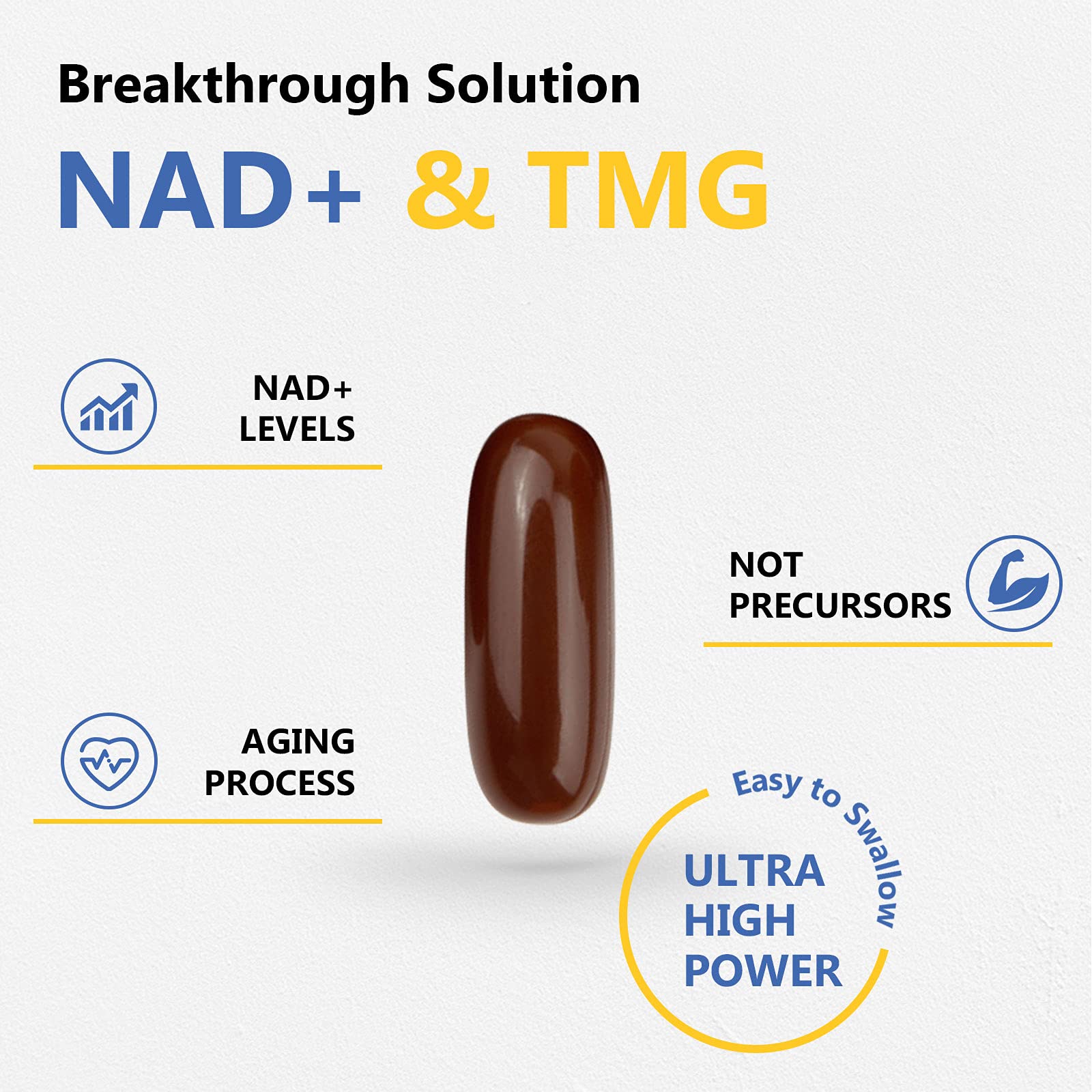 Liposomal NAD+ 500mg with TMG 250mg Softgels, Nicotinamide Riboside Alternative, Actual NAD+ Supplement, 120 Servings Corllia buy supplements canada
