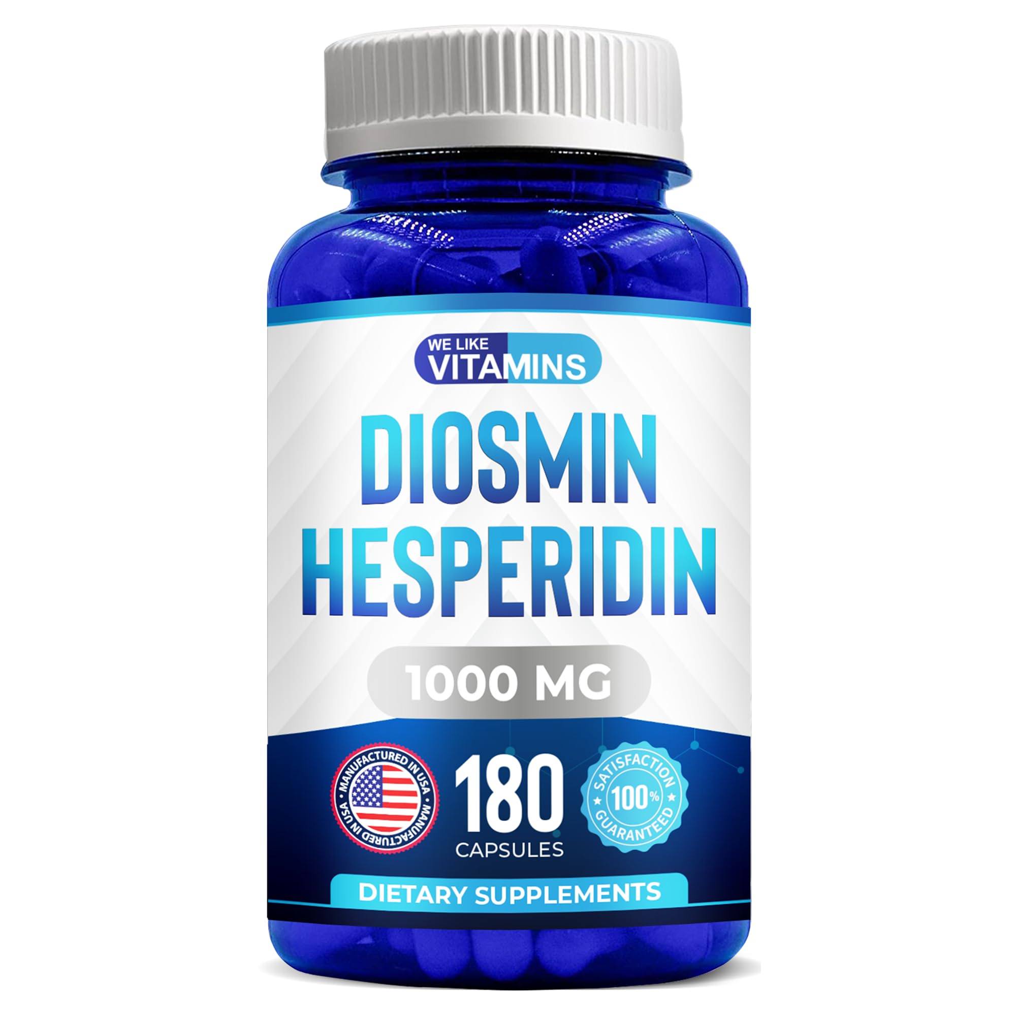 We Like Vitamins Diosmin Hesperidin 1000mg – 180 Capsules – 90 Day Supply - Diosmin and Hesperidin Supplement – Helps to Support Healthy Circulation, We Like Vitamins buy supplements canada