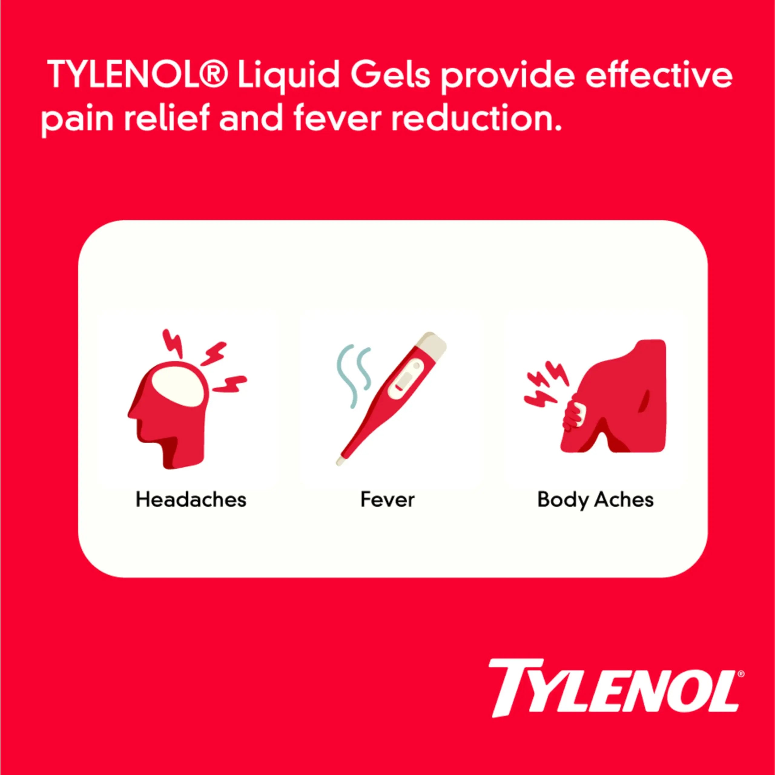 Tylenol Extra Strength Liquid Gels, Fast, Strong Pain Relief, Fever Reducer for Adults with 500 mg Acetaminophen, Fast-Acting Liquid Gel Capsules for Headaches & Minor Pain Relief, 40 Count Tylenol buy supplements canada