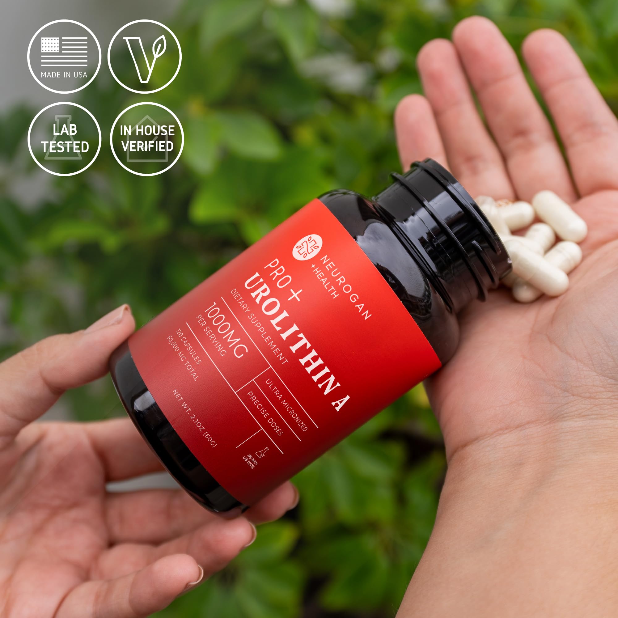 Neurogan Urolithin A PRO Capsules - 1000mg, 120 Ct - Advanced Cellular Health, Post Biotic Supplements - Ultra Micronized Urolithin A Supplement, Sourced from Pomegranate Extract Neurogan buy supplements canada