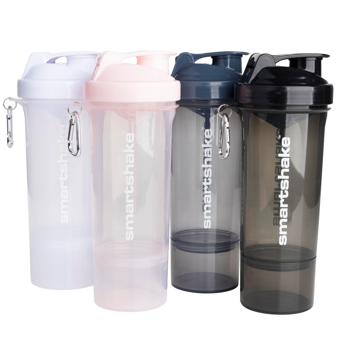 Smartshake Slim 4-Pack Protein Shaker Bottle 400 ml | 13.5 oz – Storage Included - Leakproof Screw Smartshake buy supplements canada