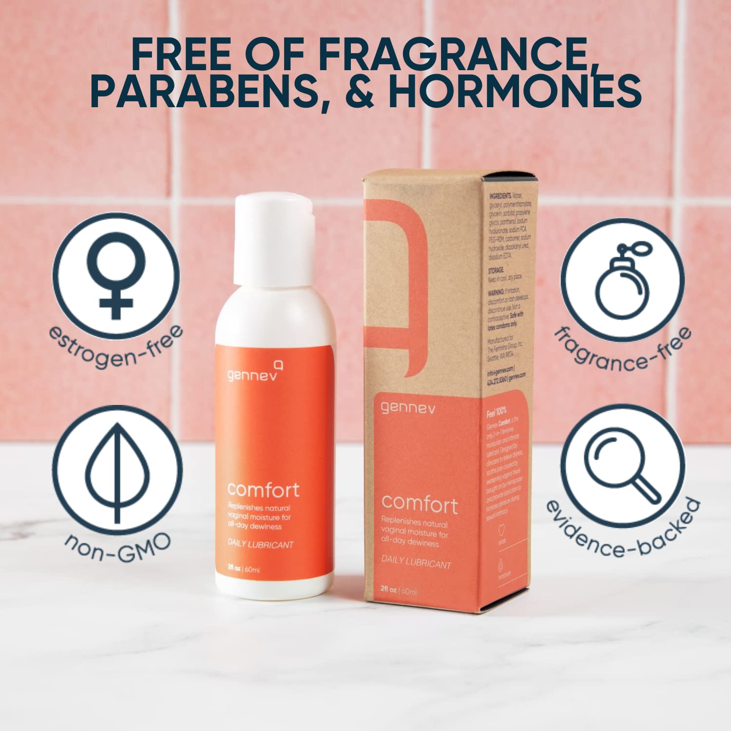 Gennev Intimate Water-Based Lubricant for Women - 2-in-1 Menopause Lubricant and Feminine genneve buy supplements canada