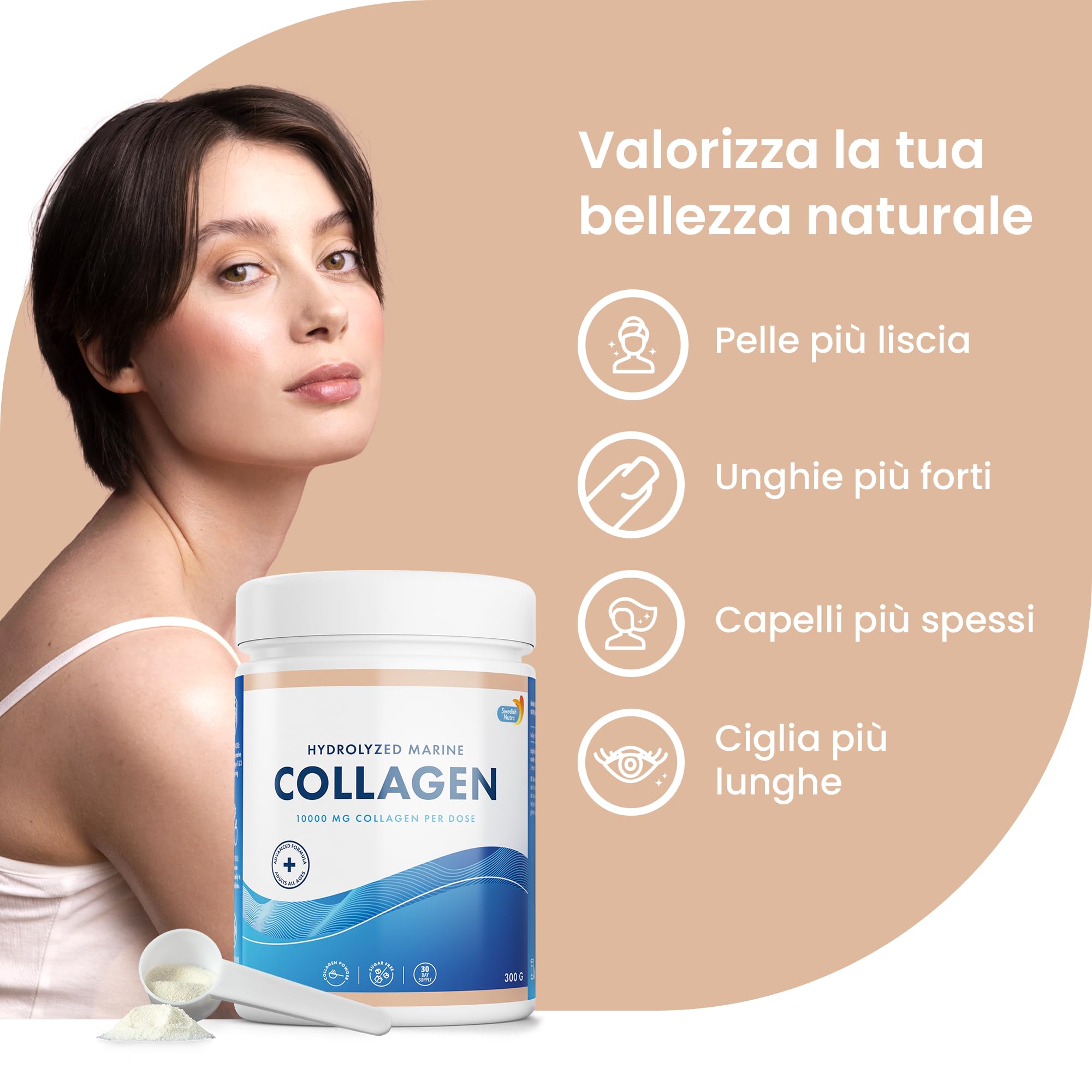 100% Marine Collagen Powder 300g I Pure Hydrolyzed Collagen Powder (Type I & III) Swedish Nutra buy supplements canada