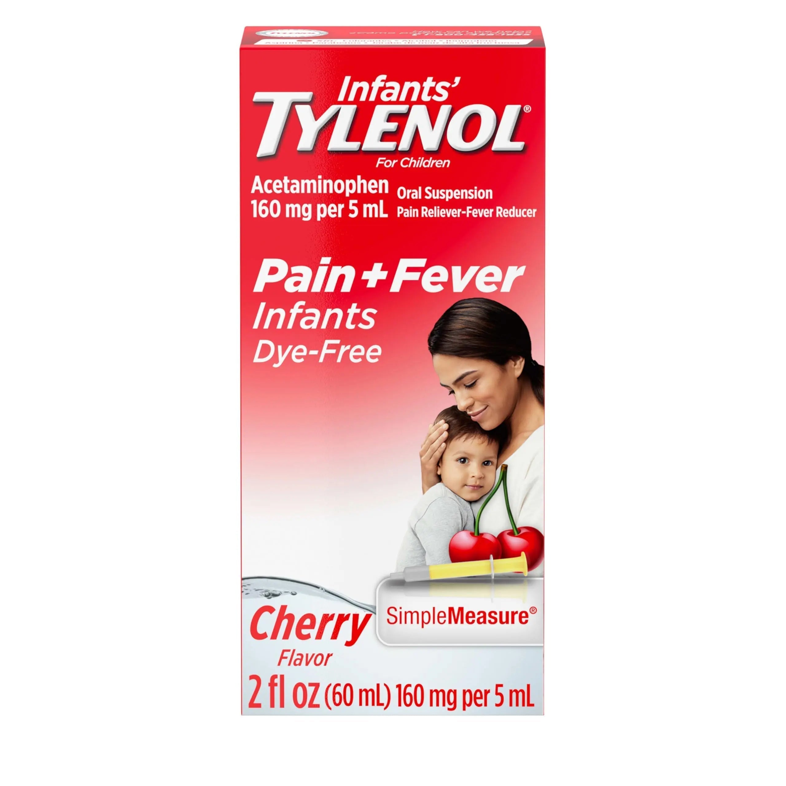 Infants' Tylenol Liquid Pain Reliever and Fever Reducer Medicine, Acetaminophen Oral Suspension for Sore Throat, Headache & Teething, Kids Fever Reducer; Dye-Free Cherry Flavor, 2 fl oz, Pack of 1 Tylenol buy supplements canada