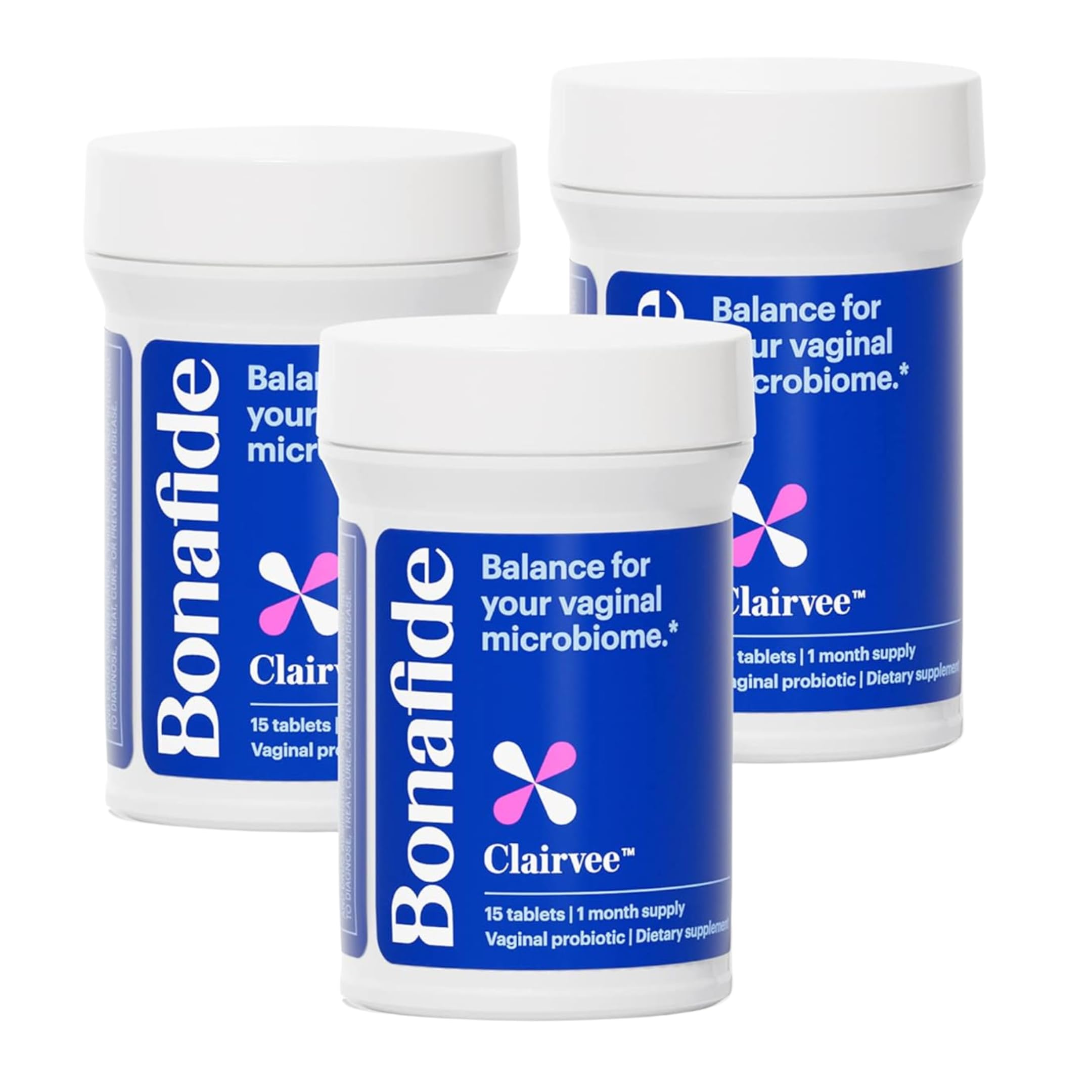 Bonafide Clairvee Vaginal Probiotic – Hormone-Free, Drug-Free Relief from Odor, Vaginal Itching and Discharge – Balances Vaginal pH Levels – 90 Day Supply (45 Capsules) Bonafide buy supplements canada
