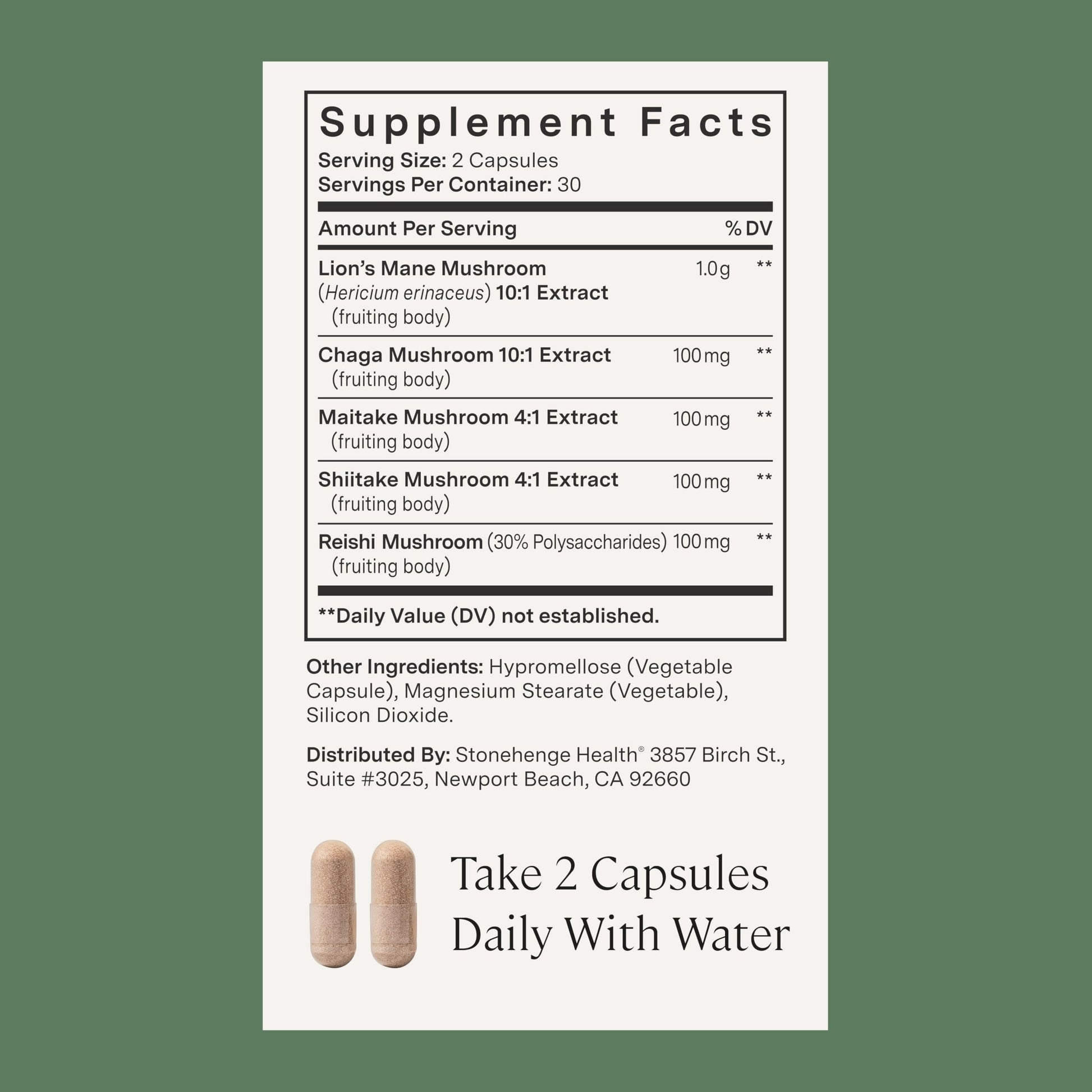 Stonehenge Health Dynamic Mushrooms 1,400 mg – 5 Mushroom Complex (Lion’s Mane, Reishi, Chaga, Maitake, Shiitake) – 100% Fruiting Bodies, Nootropic – Brain, Memory, Focus & Immune Support – 60 Caps Stonehenge Health buy supplements canada