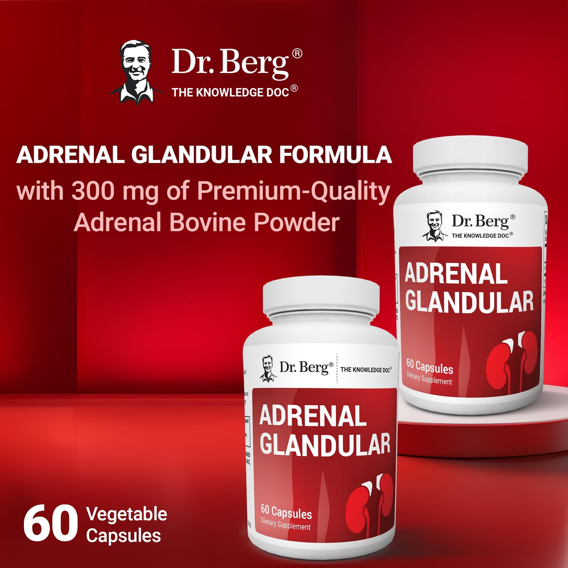 Dr. Berg Adrenal Glandular - Hormone Balance Formula That Supports Healthy Adrenal Function - Adrenal Support Supplement - 60 Capsules Dr. Berg Nutritionals buy supplements canada