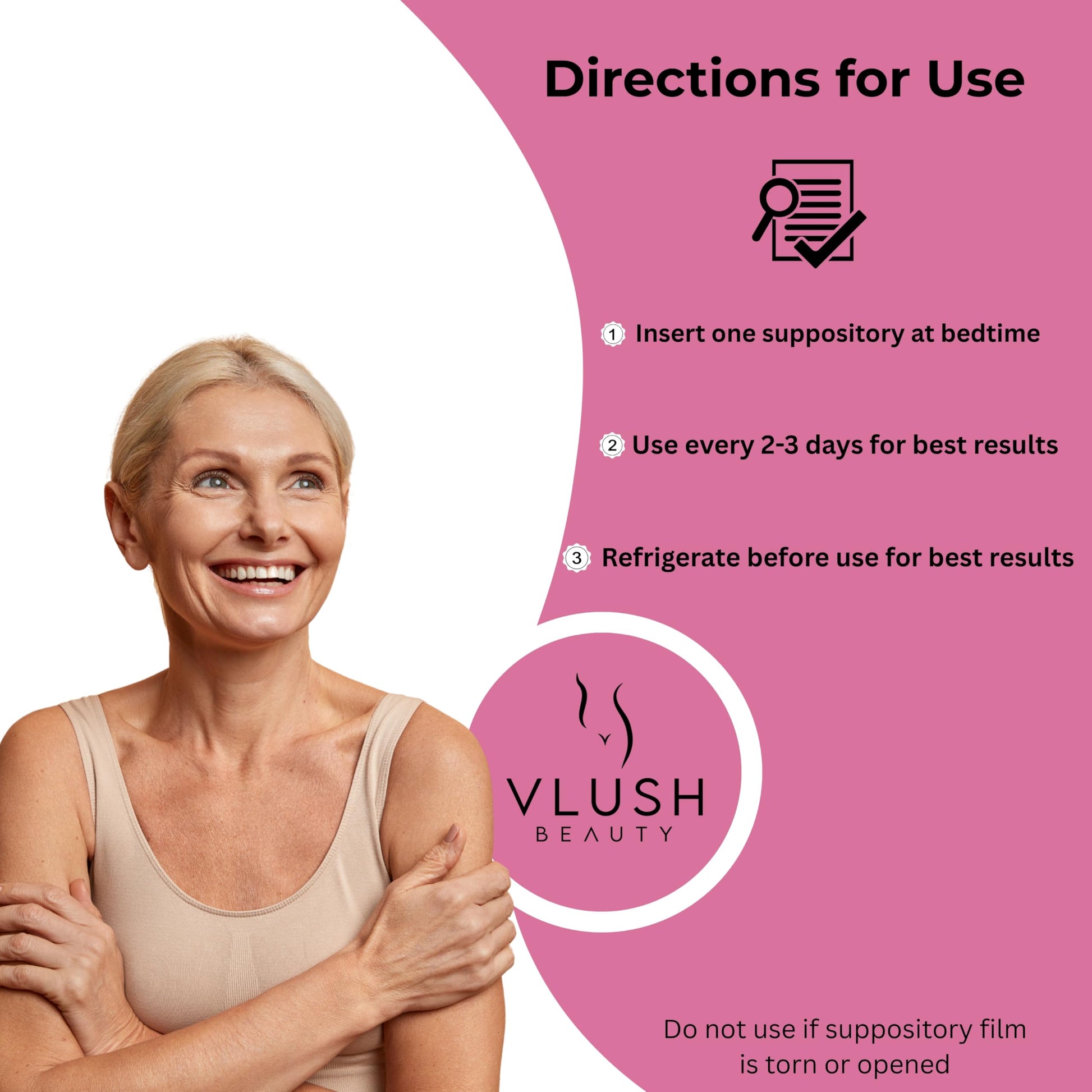 VLUSH Vaginal Moisturizer Suppositories - Deep Hydration with Hyaluronic Acid for Vaginal Dryness, Menopause Support & Daily Comfort, Made in FDA Registered Facility - Hormone-Free (10 Count) VLUSH buy supplements canada
