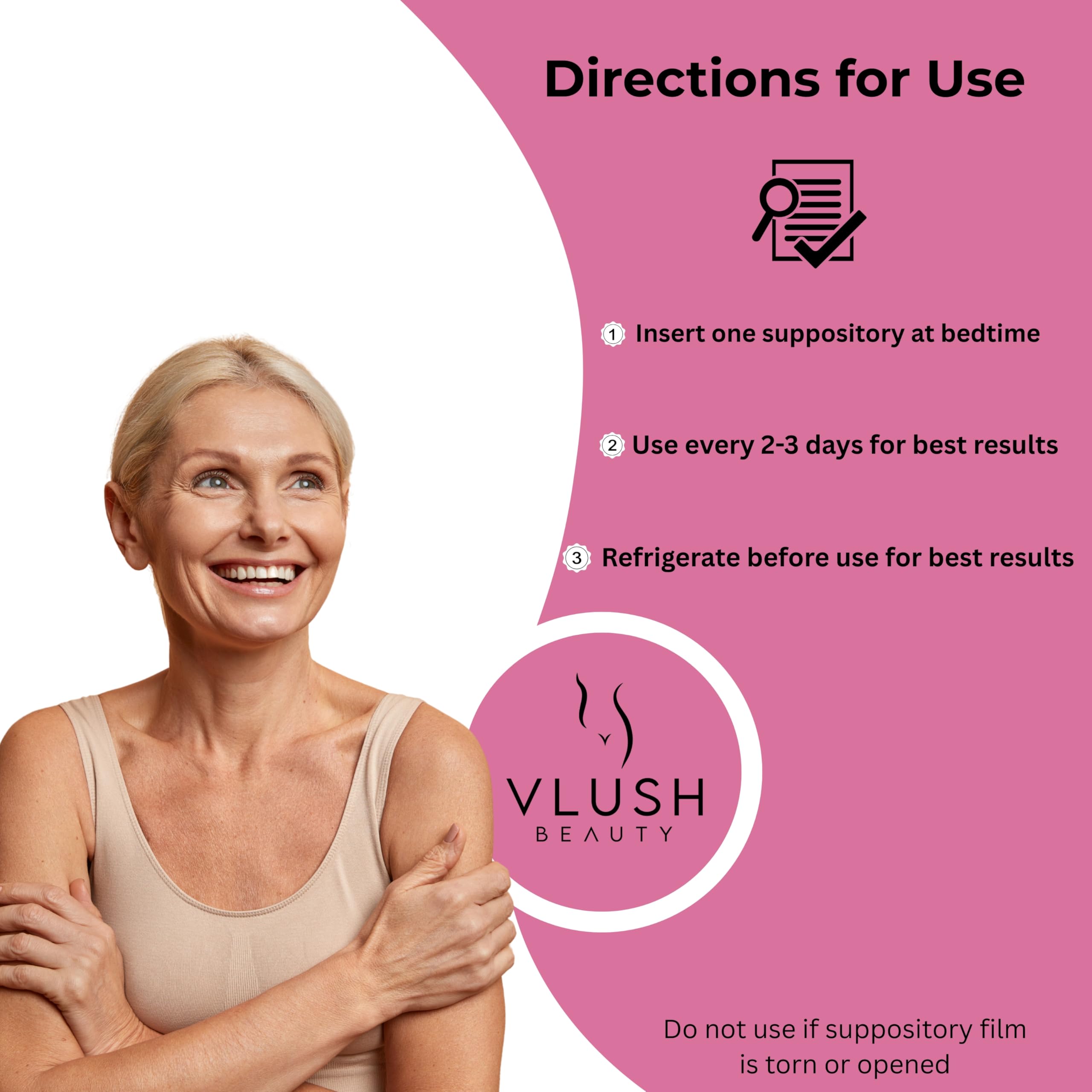 VLUSH Vaginal Moisturizer Suppositories - Deep Hydration with Hyaluronic Acid for Vaginal Dryness, Menopause Support & Daily Comfort, Made in FDA Registered Facility - Hormone-Free (10 Count) VLUSH buy supplements canada