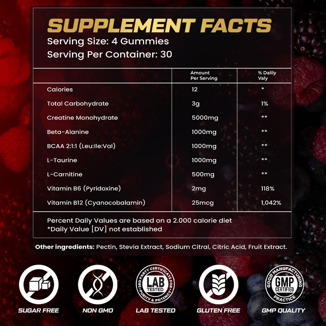 KUKALY Creatine Monohydrate Gummies for Men & Women, 9000MG Creatine Gummies Sugar Free - Mixed Flavored with L-Taurine, BCAA 2:1, B12 B6 for Boost Strength ZyterX buy supplements canada