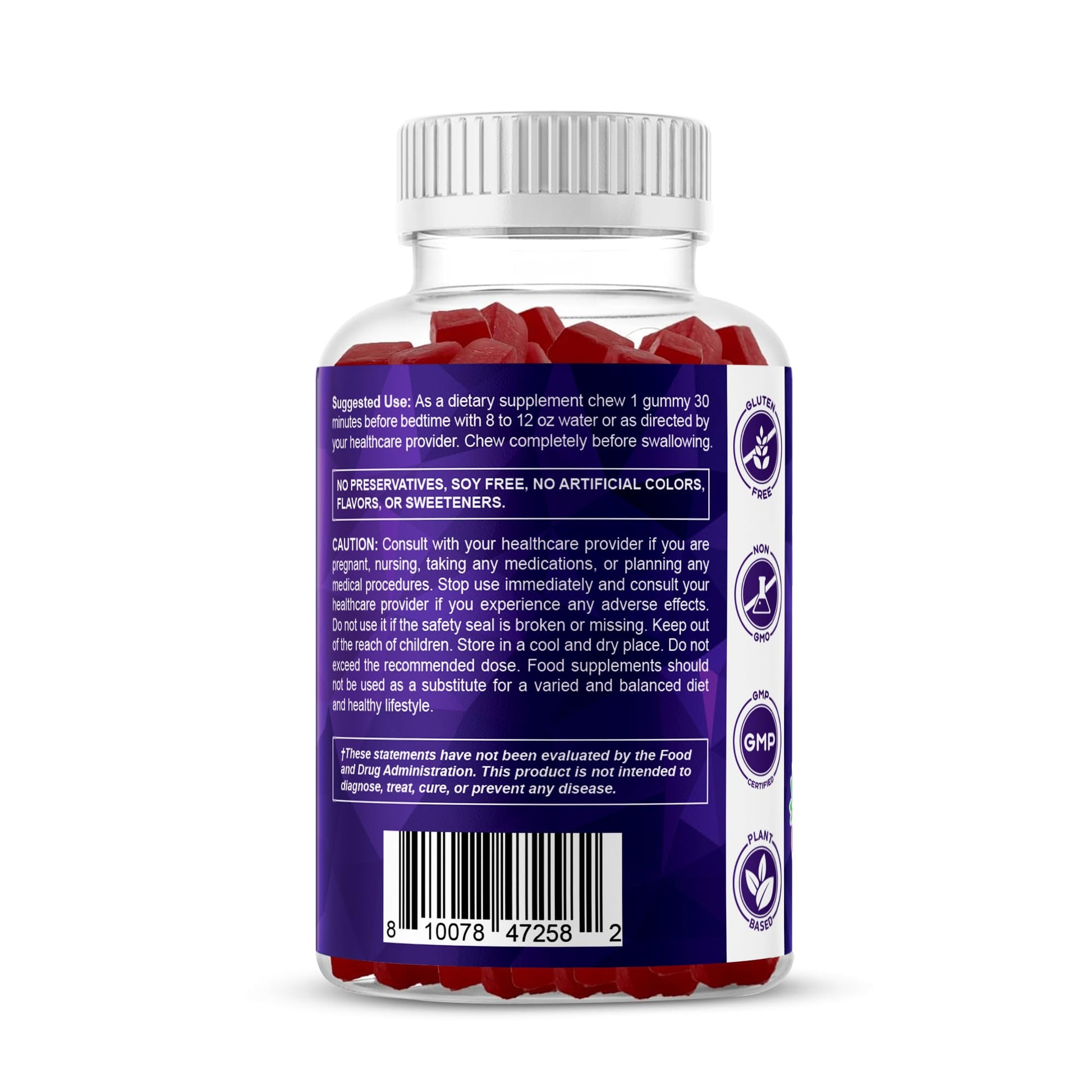 Vitamatic Sugar Free Melatonin 30mg per Gummy - 60 Servings - 60 Vegetarian Gummies - Non-Habit Forming Supplement (60 Count (Pack of 1)) Vitamatic buy supplements canada