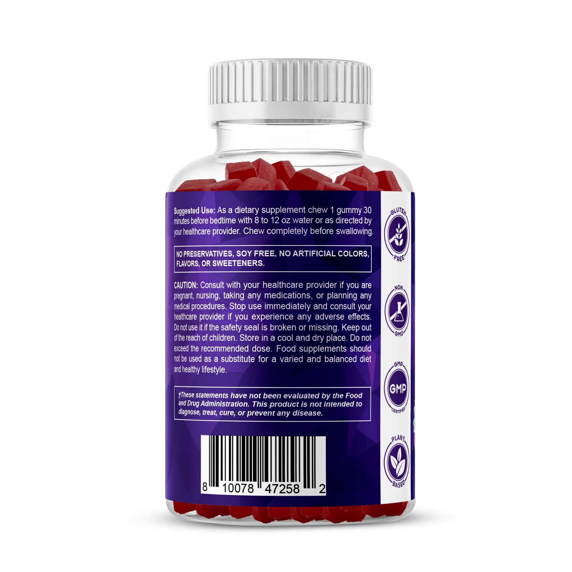 Vitamatic Sugar Free Melatonin 30mg per Gummy - 60 Servings - 60 Vegetarian Gummies - Non-Habit Forming Supplement (60 Count (Pack of 1)) Vitamatic buy supplements canada