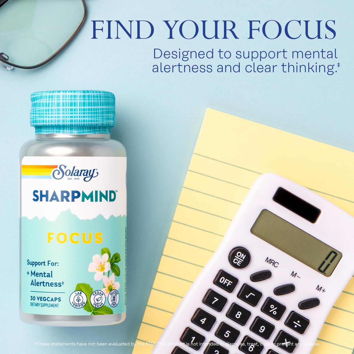 SOLARAY SharpMind Focus, Mental Alertness Nootropic Supplement, Memory Support, Each Capsule with Cognizin Citicoline, Vegan, 60 Day Money Guarantee, 30 Serv 30 Vegetarian Capsules Pills SOLARAY buy supplements canada