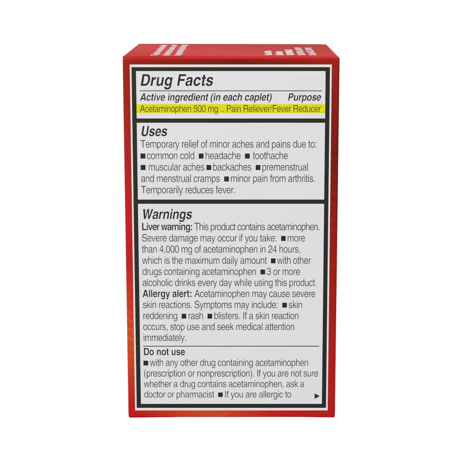 NOTTS Extra Strength 500 mg Caplets with Acetaminophen, Pain Reliever and Fever Reducer for Headache, Backache and Toothache, 100 Count NOTTS buy supplements canada