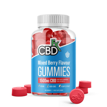 CBDfx 1500mg CBD High Strength Vegan Mixed Berry Gummies 25mg CBD per Gummy CBDFX buy supplements canada
