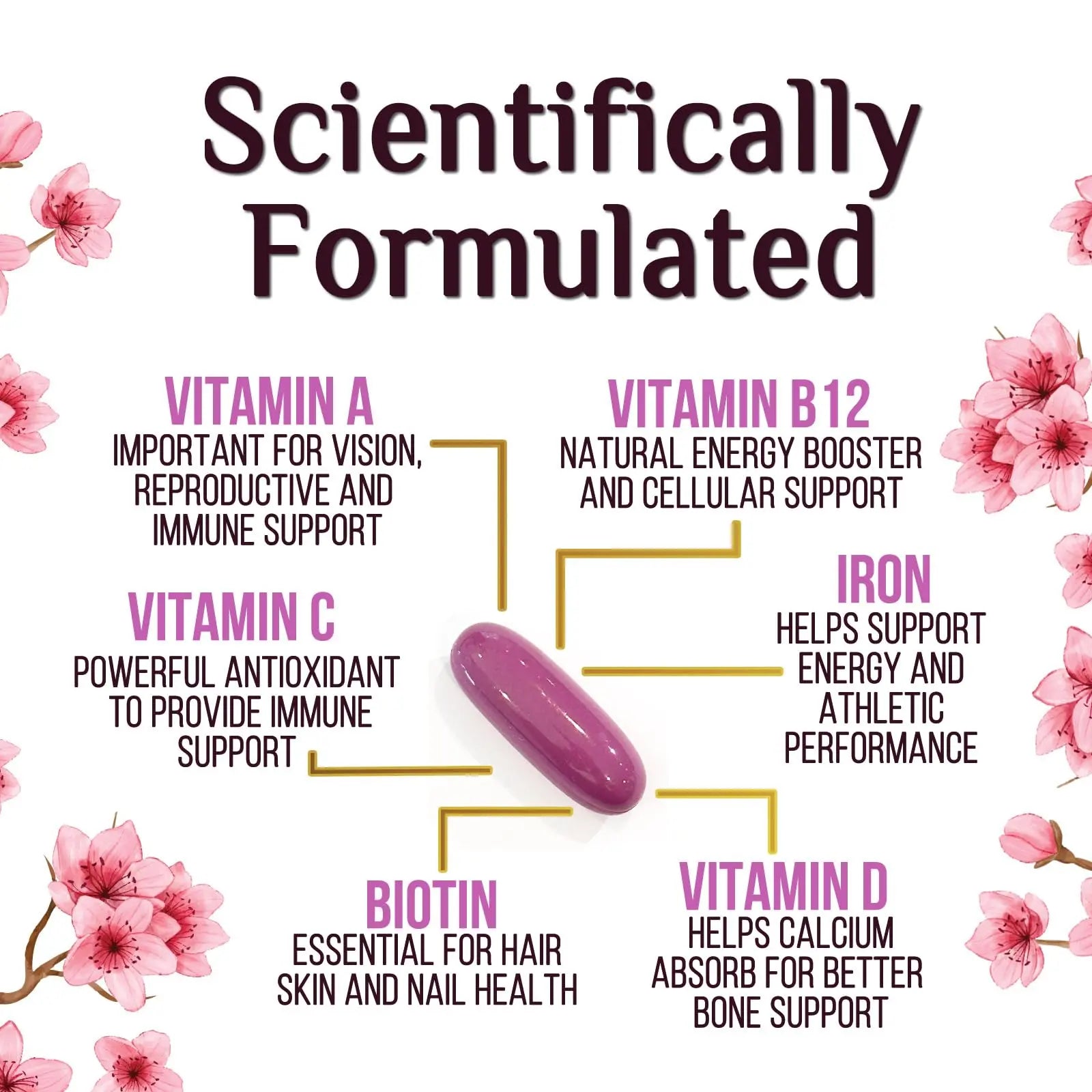 Multivitamin for Women - Complete Daily Womens Multivitamins with Calcium, Folic Acid, Vitamin A, C, D, E, & B Vitamins Nature's Nutrition buy supplements canada
