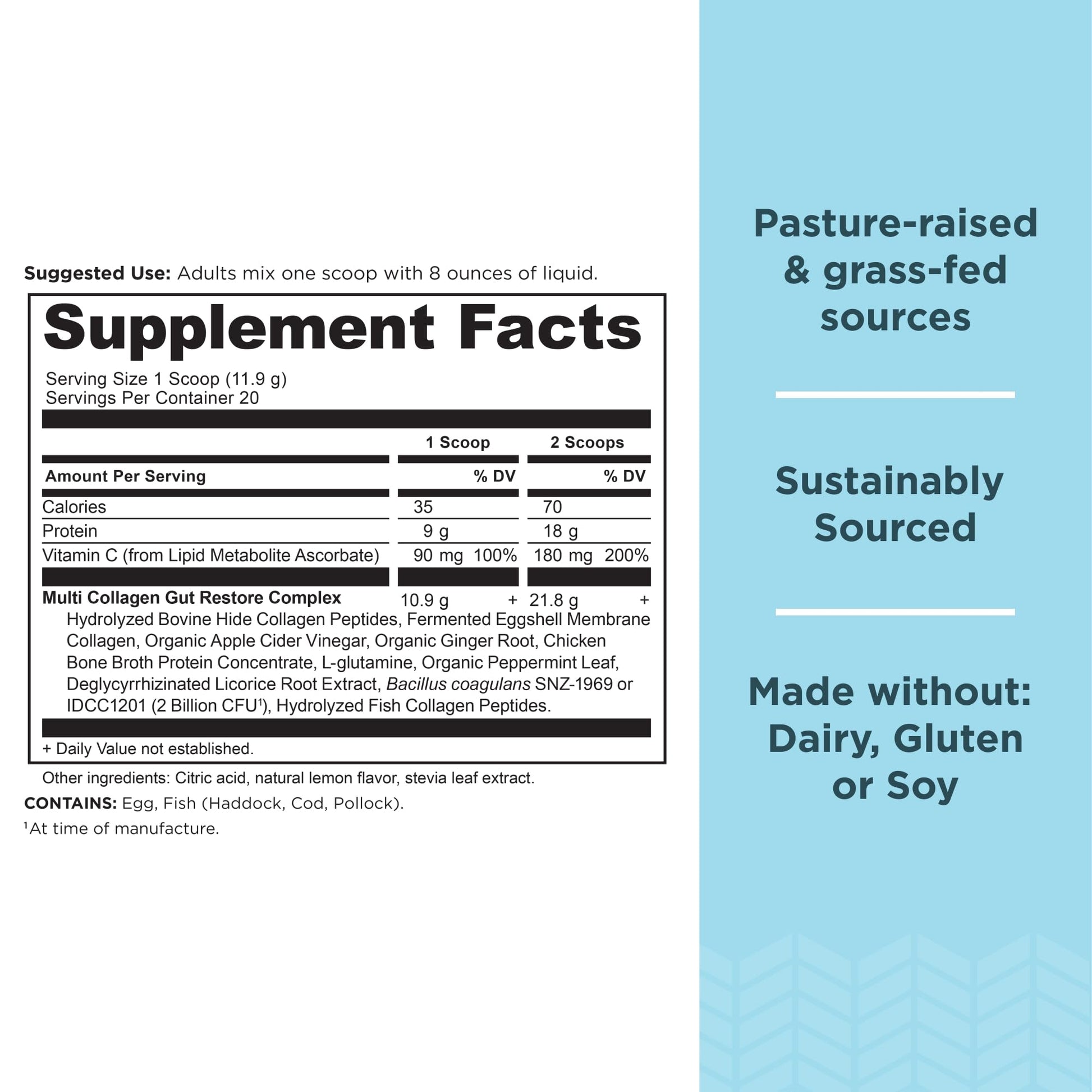 Ancient Nutrition Collagen Powder Protein, Multi Collagen Protein, Hydrolyzed Collagen Peptides Supports Skin and Nails, Joint Supplement (Gut Restore, 20 Servings) Ancient Nutrition buy supplements canada