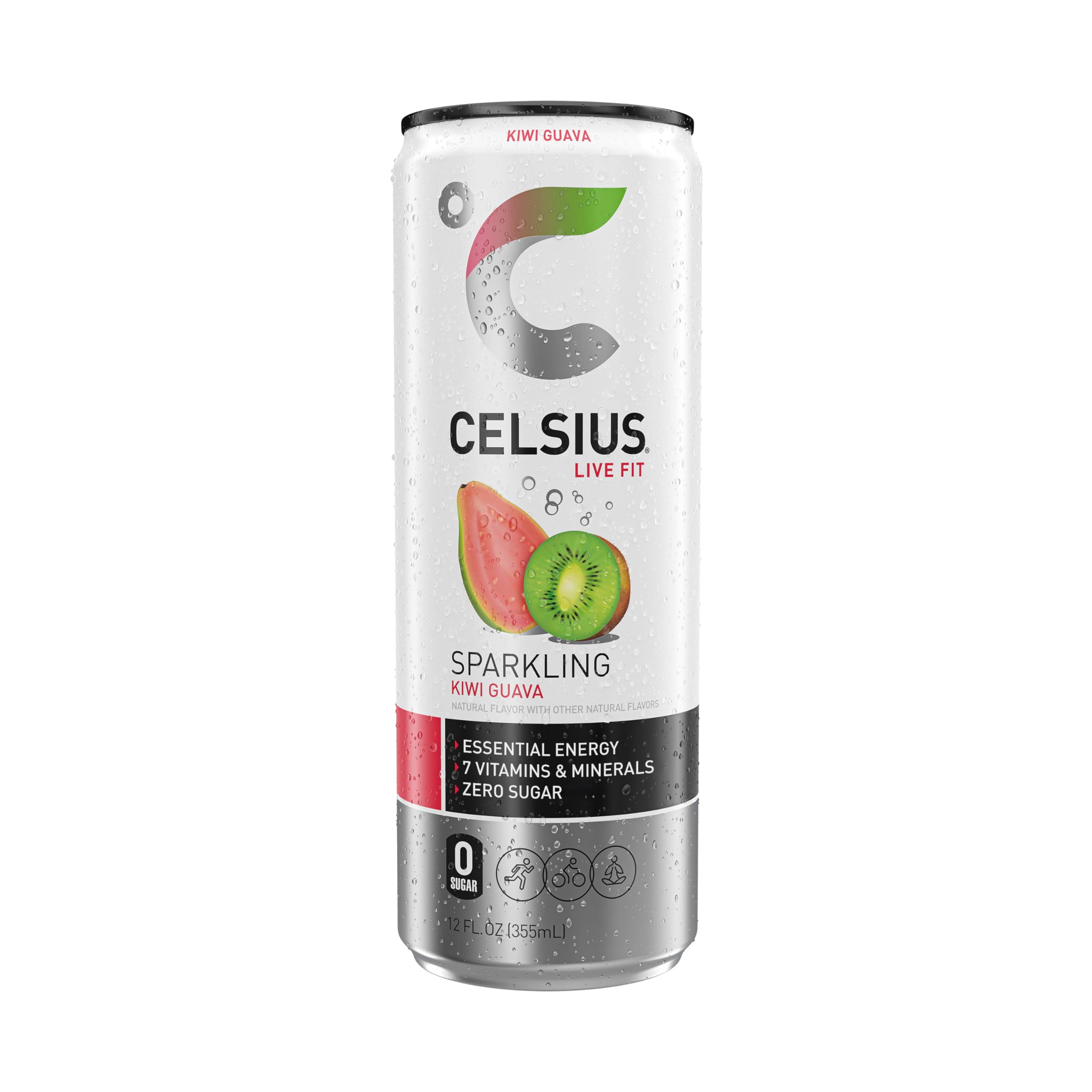 CELSIUS Sparkling Kiwi Guava, Functional Essential Energy Drink 12 Fl Oz (Pack of 12) CELSIUS buy supplements canada