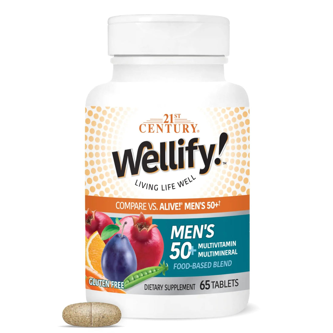 21st Century Wellify Men's 50+ Multivitamins with Minerals, 65Count 21st Century buy supplements canada
