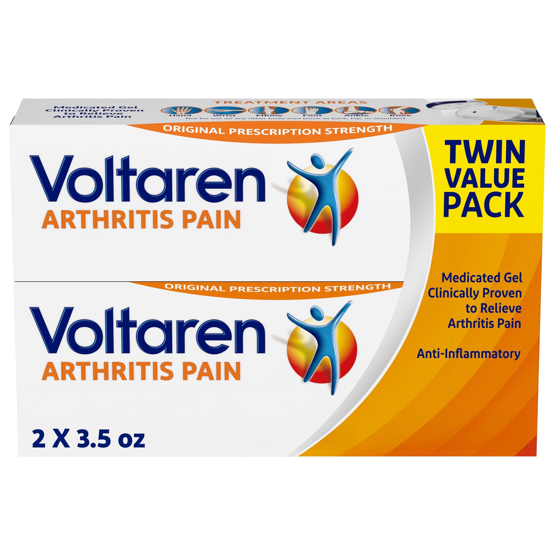Voltaren Arthritis Pain Gel for Powerful Topical Arthritis Pain Relief with Diclofenac - NEW Easy Open Cap - 100 g x 2 Voltaren buy supplements canada